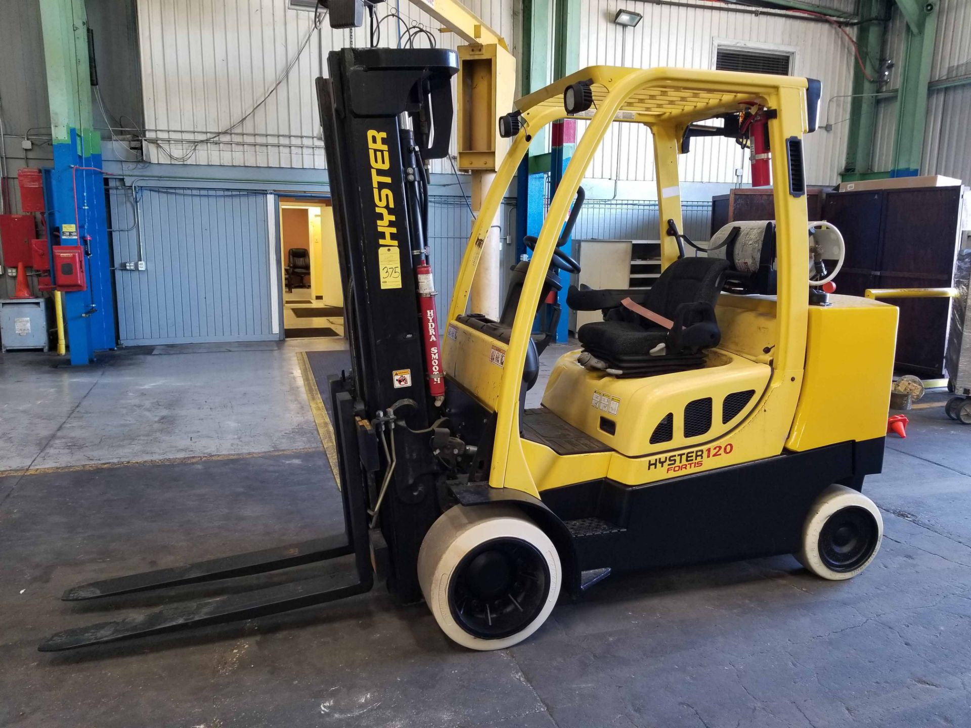 FORKLIFT, HYSTER 12,000 LB. CAP. MDL. S120FT, new 2011, LPG, 83” 3-stage mast, 163” max. lift