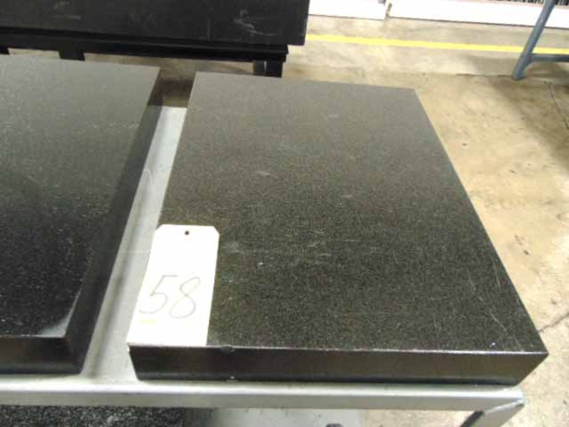 GRANITE SURFACE PLATE, 24” x 18” x 3” thk.