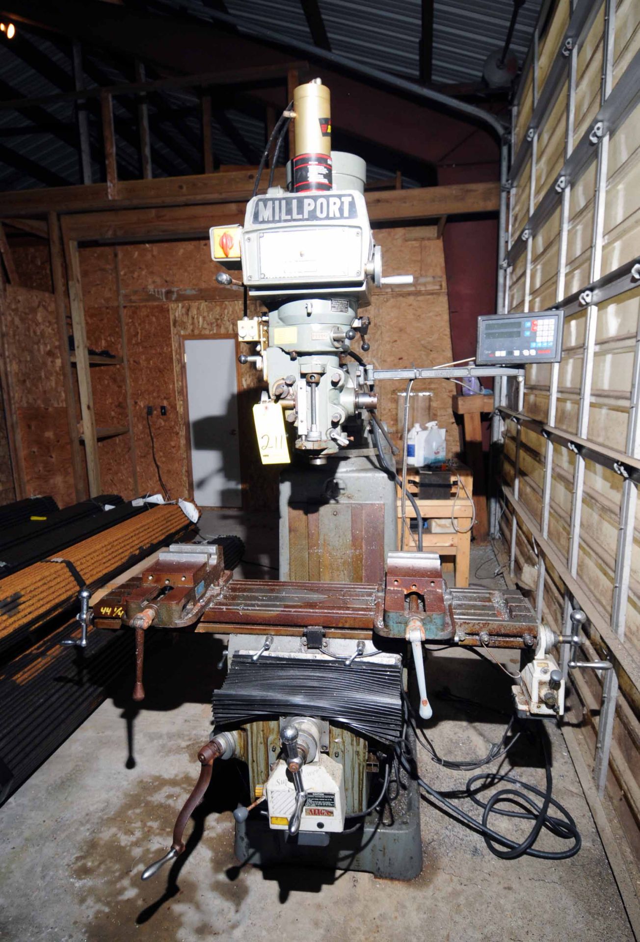 VERTICAL TURRET MILLING MACHINE, MILLPORT, 10” x 50” table, spds: 60-4200 RPM, pwr. feed on