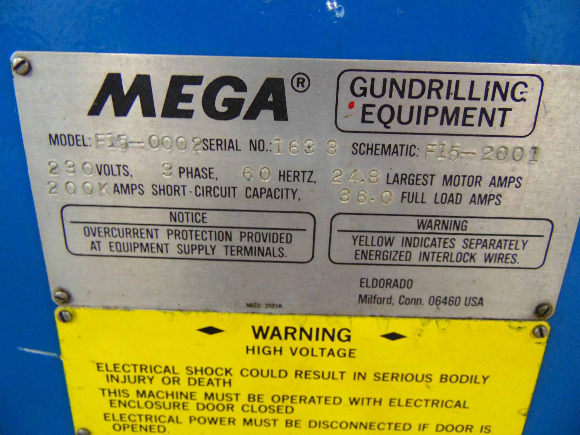 GUNDRILL, ELDORADO, approx. 36” stroke, 1” max. drilling cap., Eldorado Mdl. F15-0002 high - Image 14 of 14