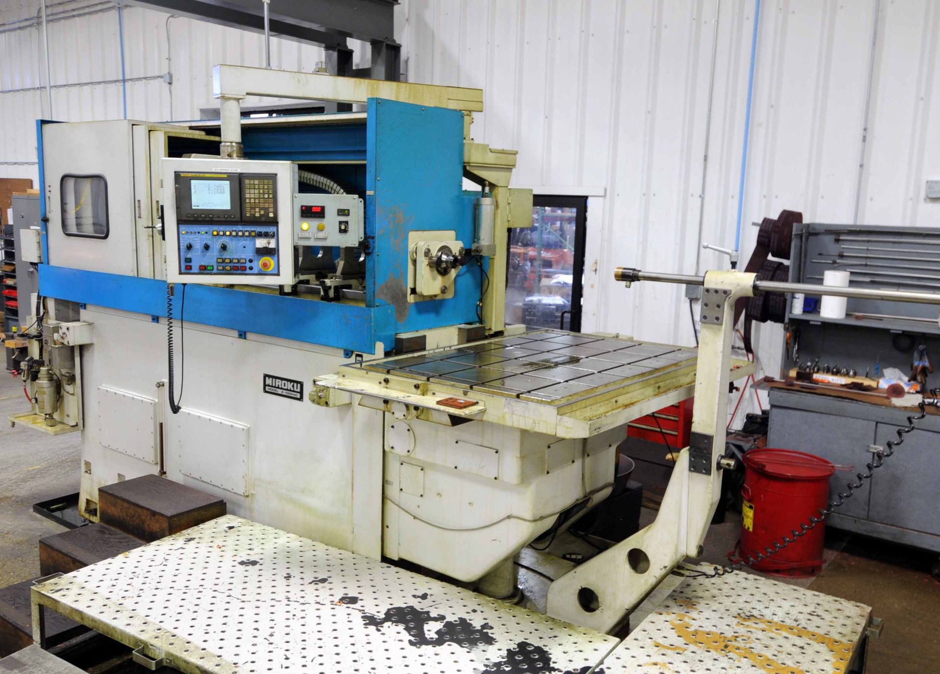 KNEE TYPE CNC GUNDRILL, MIROKU MDL. E-1000NC, new 2001, Fanuc 21iM CNC control, 0.16” to 1-1/4” - Image 2 of 7