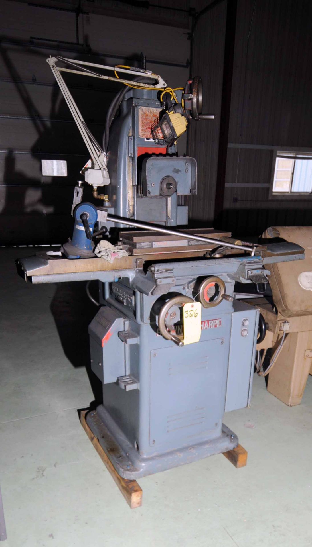 HAND FEED SURFACE GRINDER, BROWN & SHARPE 6” X 18” MDL. 2L, perm. magnetic chuck, S/N 523-2-1668 ( - Image 2 of 2