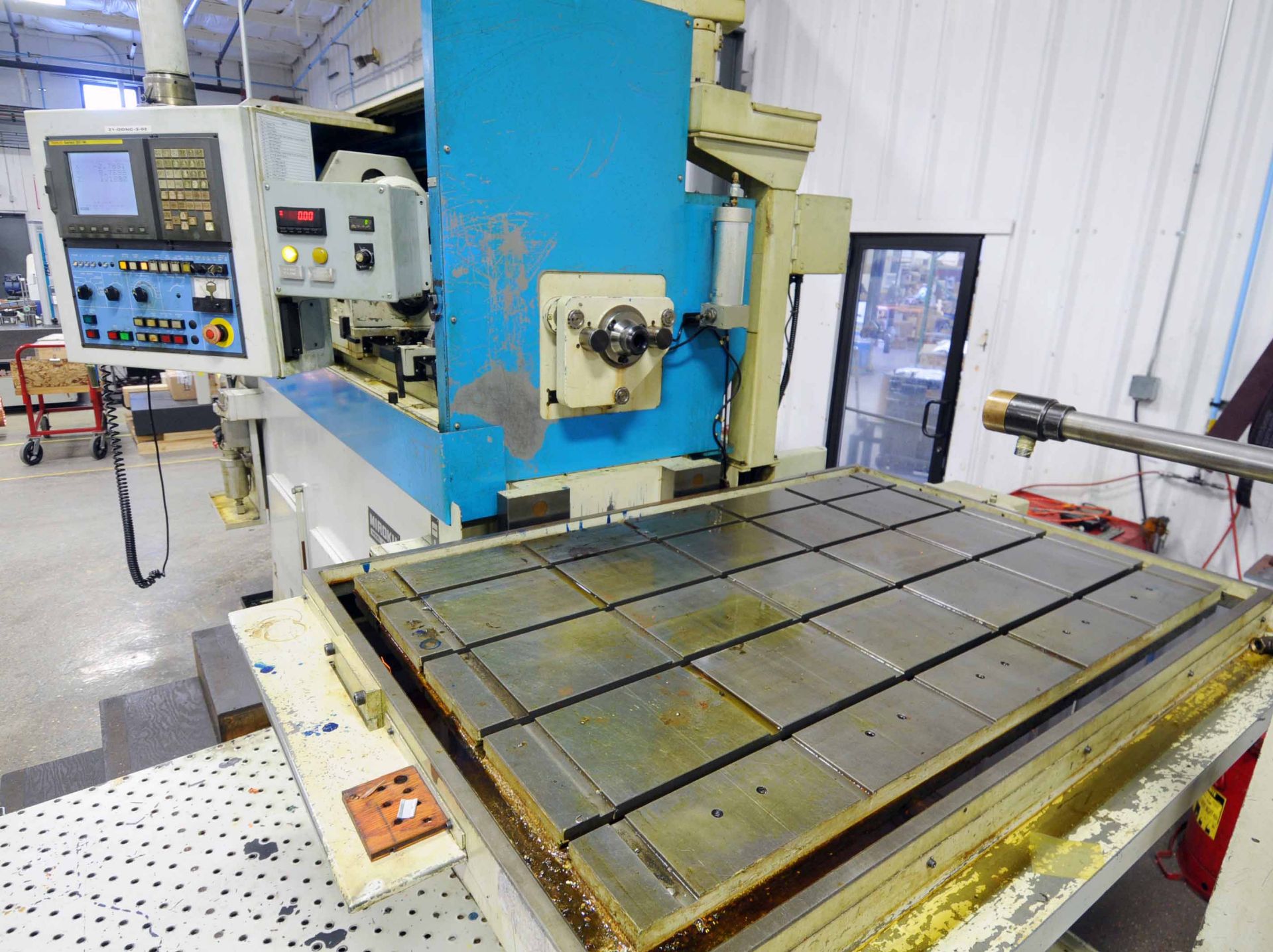 KNEE TYPE CNC GUNDRILL, MIROKU MDL. E-1000NC, new 2001, Fanuc 21iM CNC control, 0.16” to 1-1/4” - Image 3 of 7