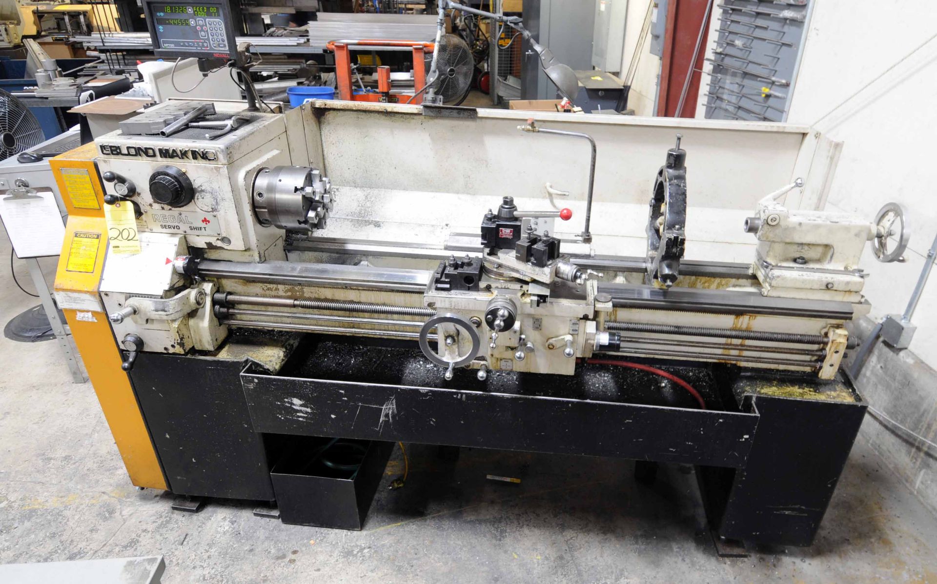 ENGINE LATHE, LEBLOND MAKINO REGAL 15” X 60”, 9” sw. over crosslide, 2-1/4” spdl. bore, spds: 45-