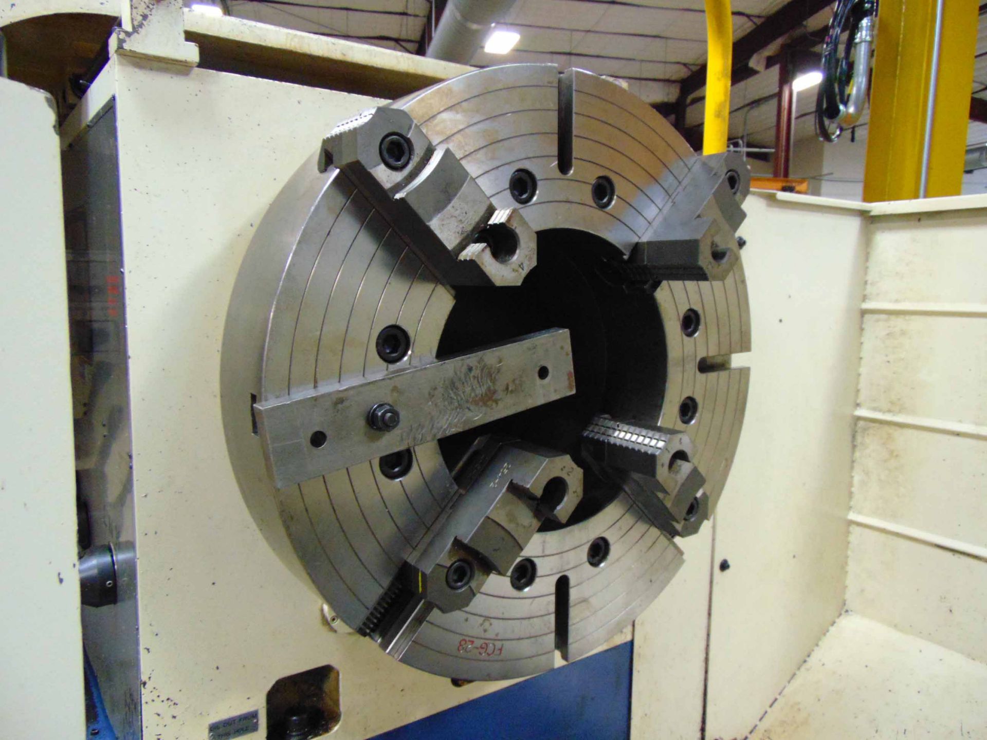 HOLLOW SPINDLE LATHE, SUMMIT MDL. 42-14X/120, new 2014, 42” sw. over bed, 29.5” sw. over - Image 4 of 24