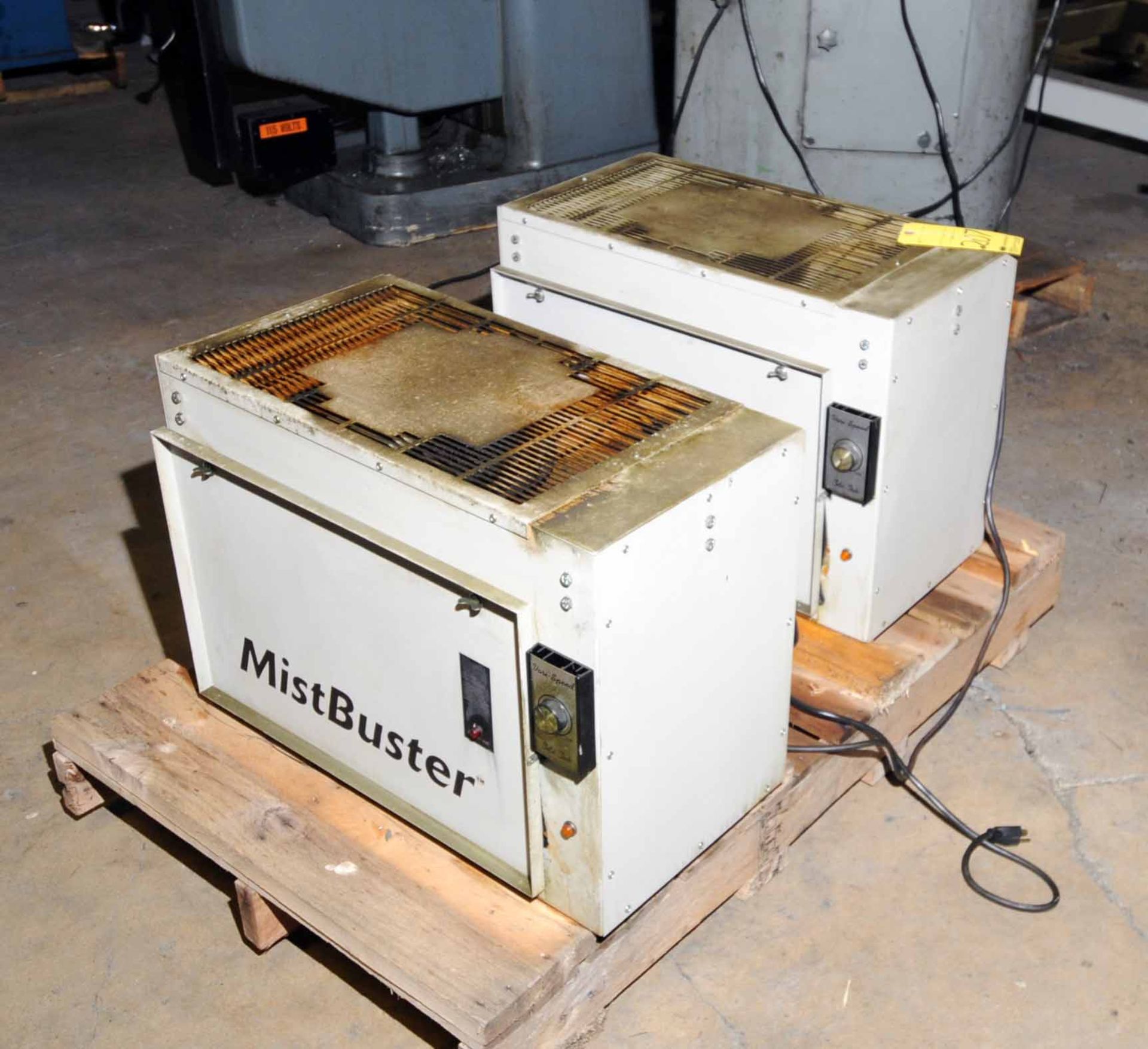 LOT OF MIST COLLECTORS (2), MISTBUSTER, variable spd. drive fan (Sold by photo. Located offsite at