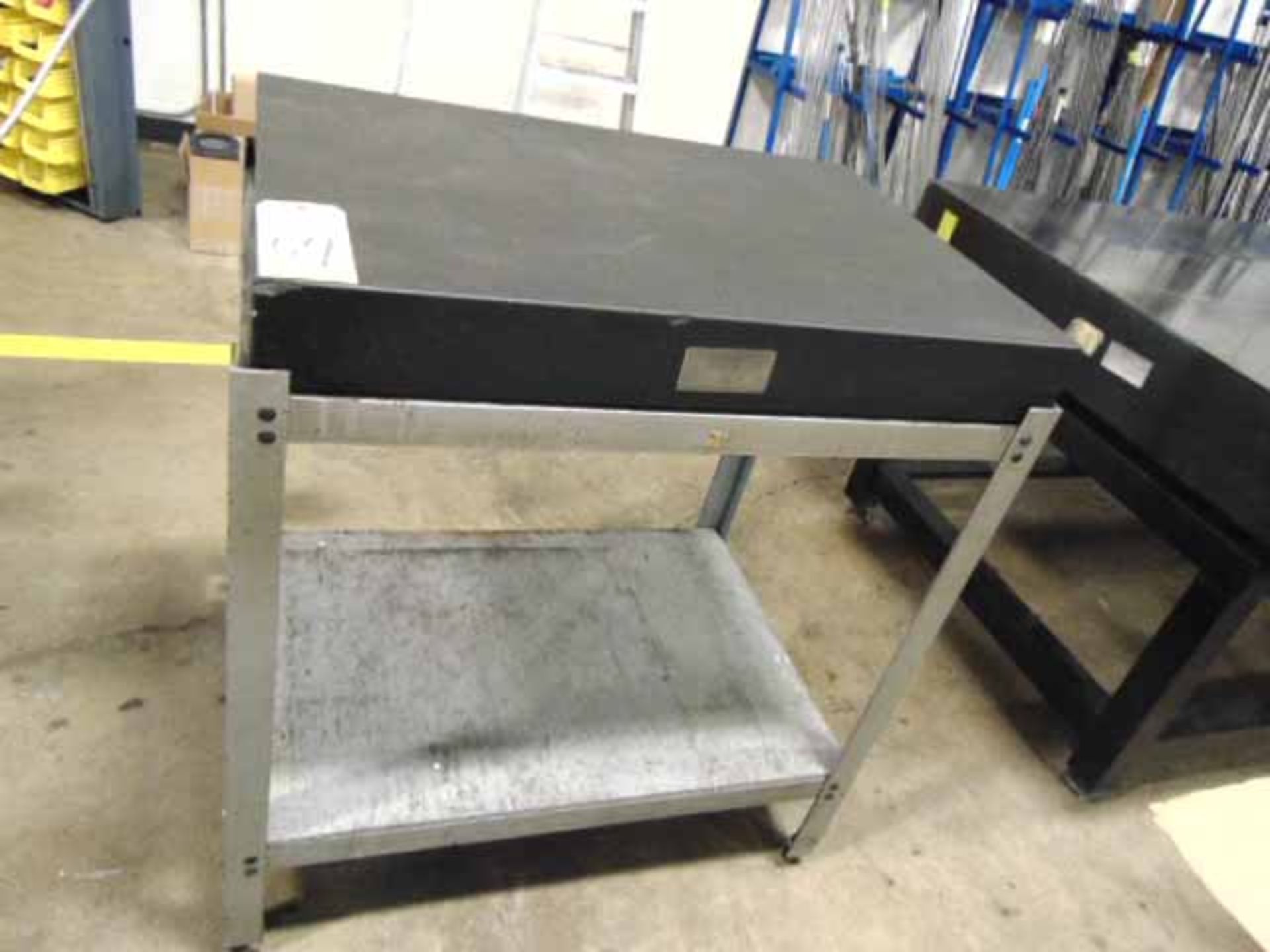 GRANITE SURFACE PLATE, 24” x 36” x 4” thk., on stand