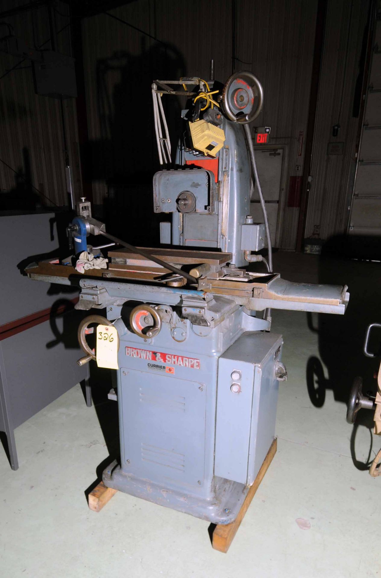 HAND FEED SURFACE GRINDER, BROWN & SHARPE 6” X 18” MDL. 2L, perm. magnetic chuck, S/N 523-2-1668 (