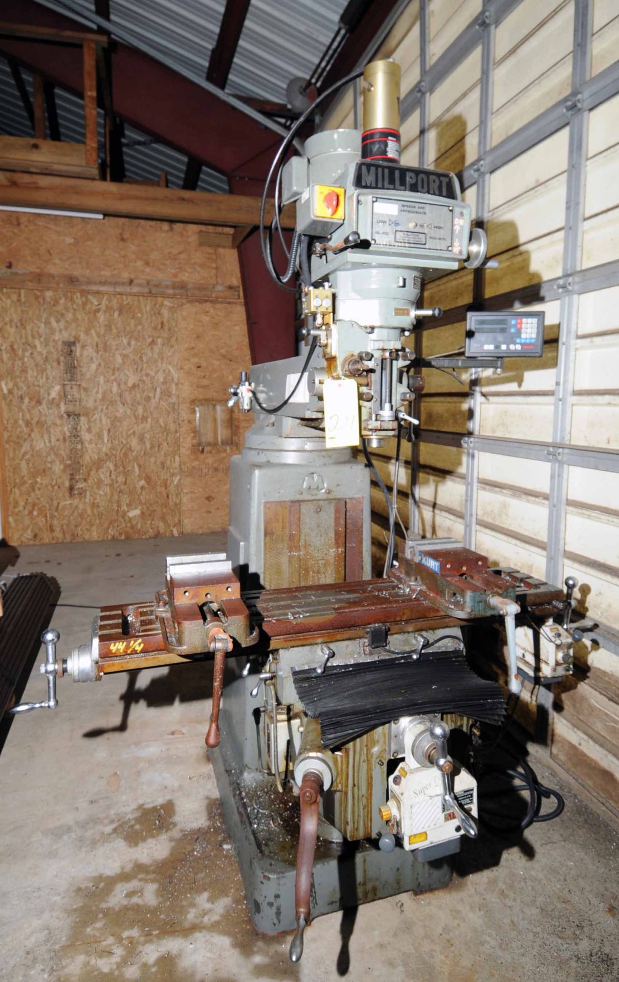 VERTICAL TURRET MILLING MACHINE, MILLPORT, 10” x 50” table, spds: 60-4200 RPM, pwr. feed on - Image 2 of 2