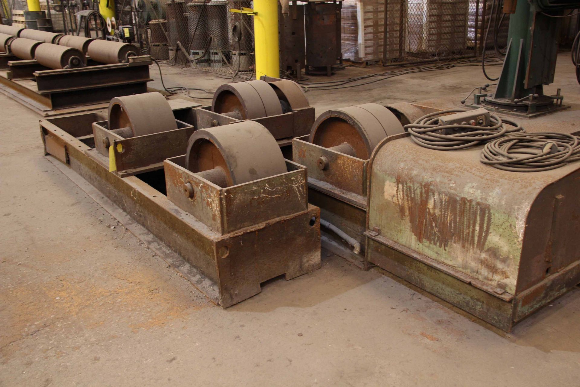 POWER TURNING ROLL SET, PANDJIRIS APPROX. 30 T. CAP. MDL. PR100, w/idler set - Image 2 of 2