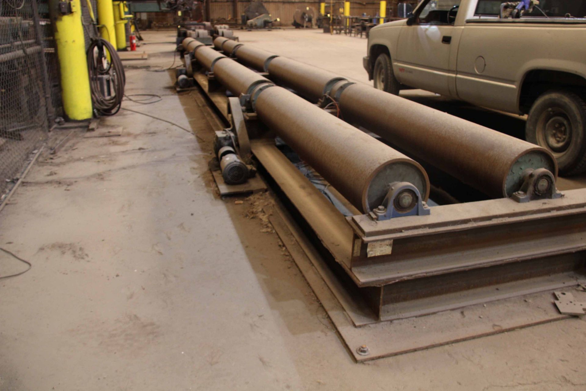 POWERED FIT-UP ROLL, CUSTOM, 28" & 38" adj. centers, 84"L. x 12" dia. rolls, (2) independent pwr. - Image 4 of 4