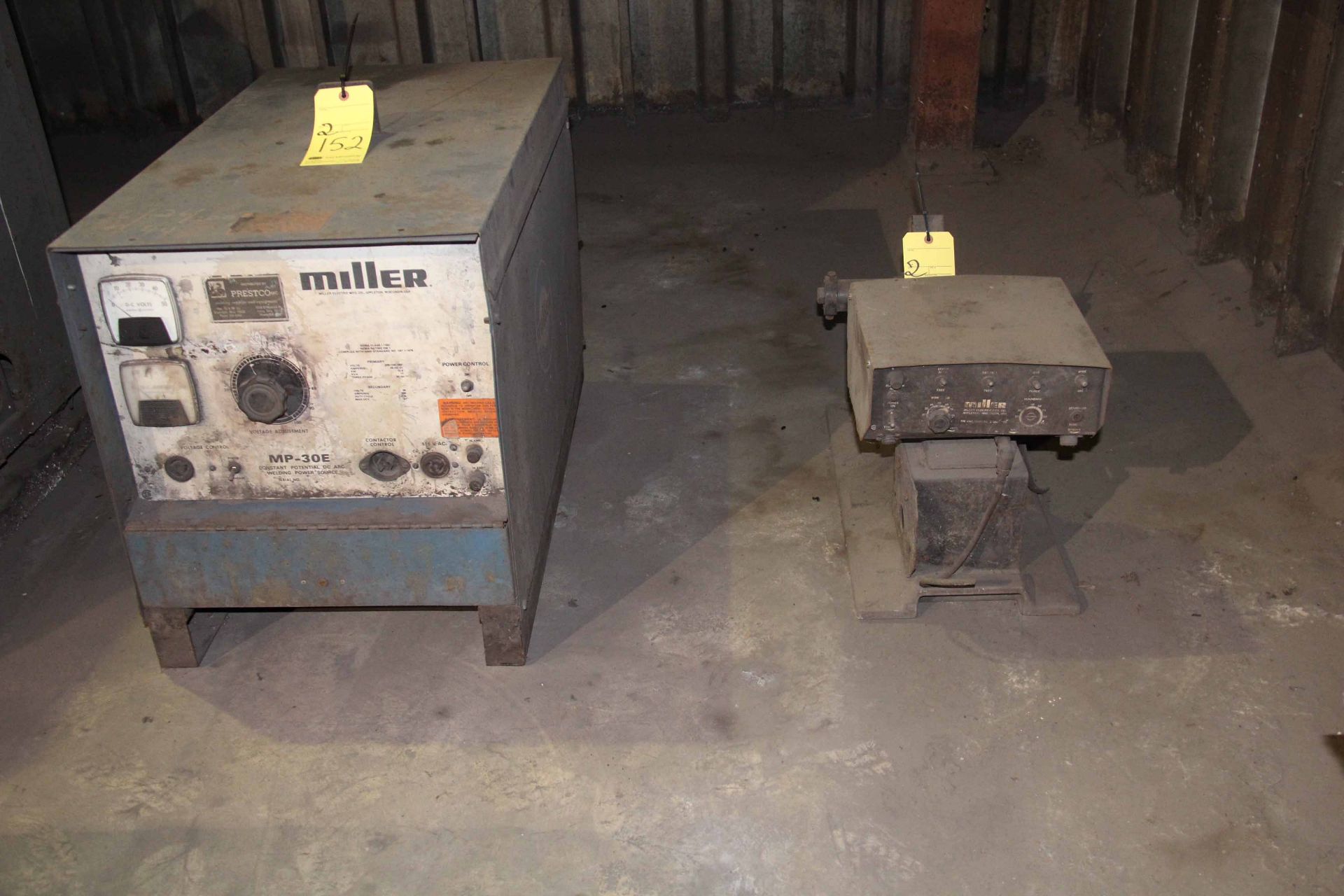 WELDING MACHINE, MILLER MDL. MP-30E, Miller wire feeder, S/N JB569387 (for parts only)