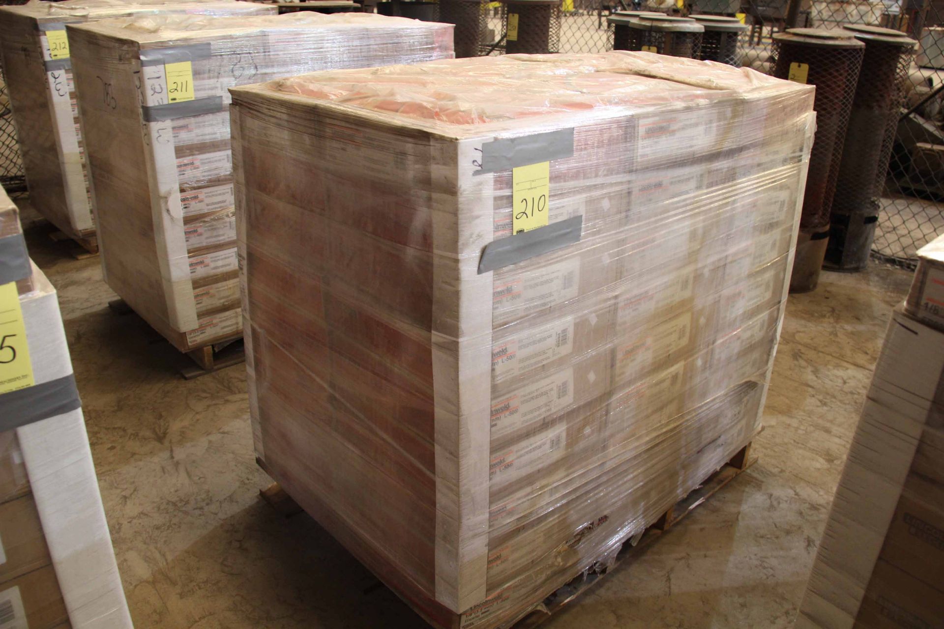 LOT OF WELDING WIRE, LINCOLN MDL. L-50, 1/8" (3.2mm) (54 boxes - 60 lbs. ea.) (on one pallet) - Image 2 of 2