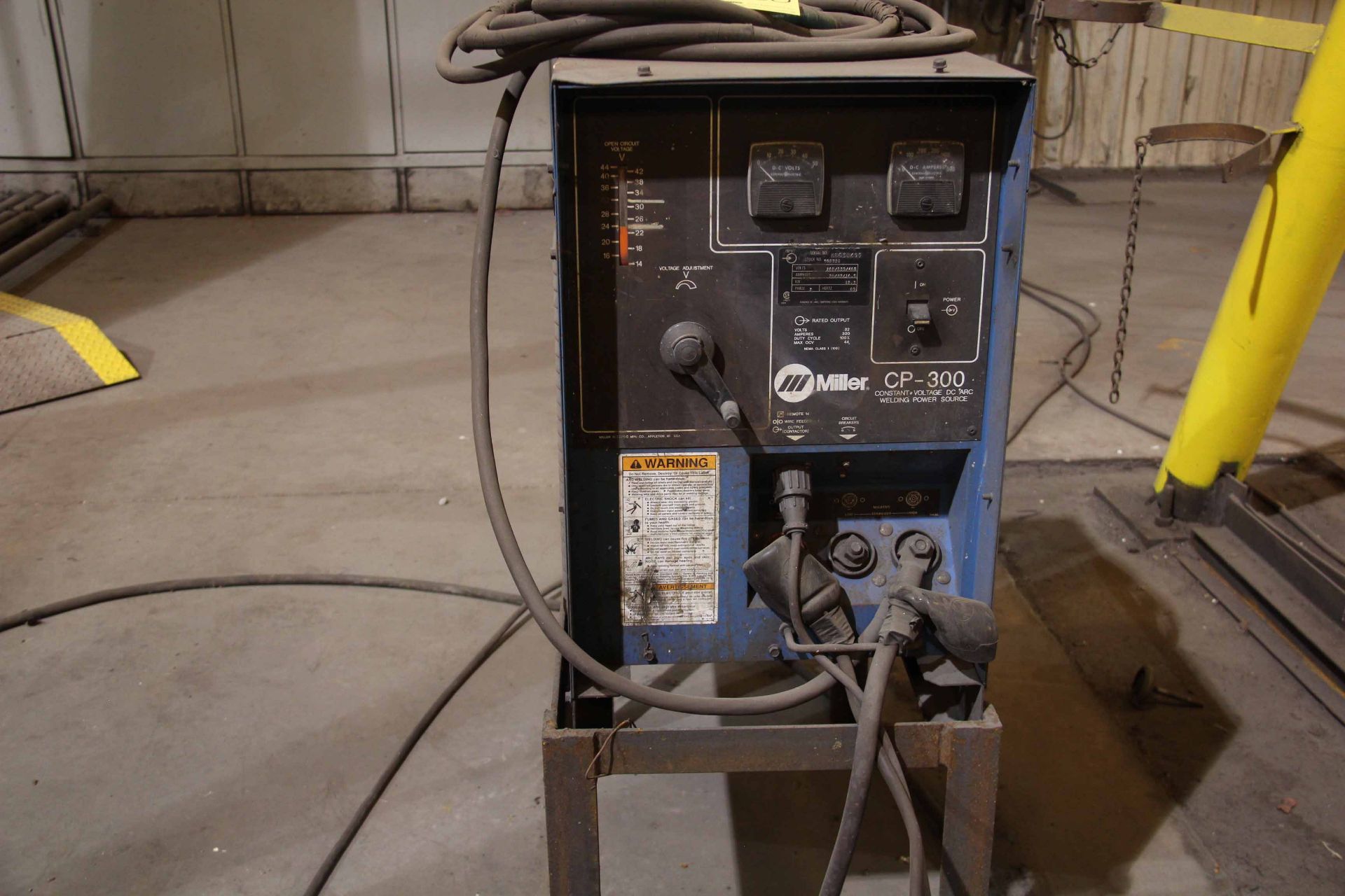 MIG WELDER, MILLER MDL. CP-300, 300 amps, 100% duty cycle, Miller Mdl. S-54A wire feeder, S/N
