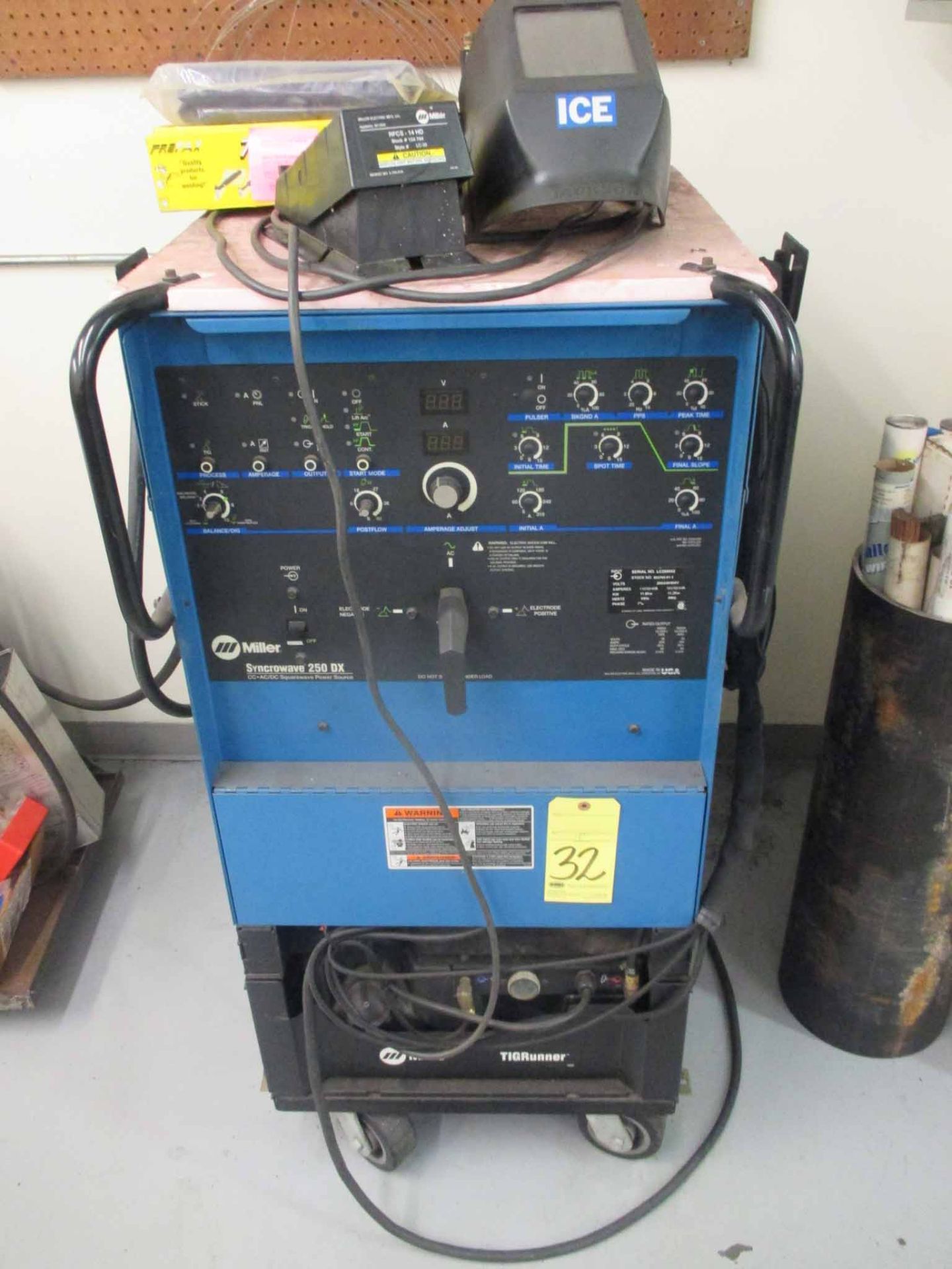 TIG WELDING POWER SOURCE, MILLER MDL. SYNCROWAVE 250DX, new 2002, 250 amps @ 30 v. rated output,