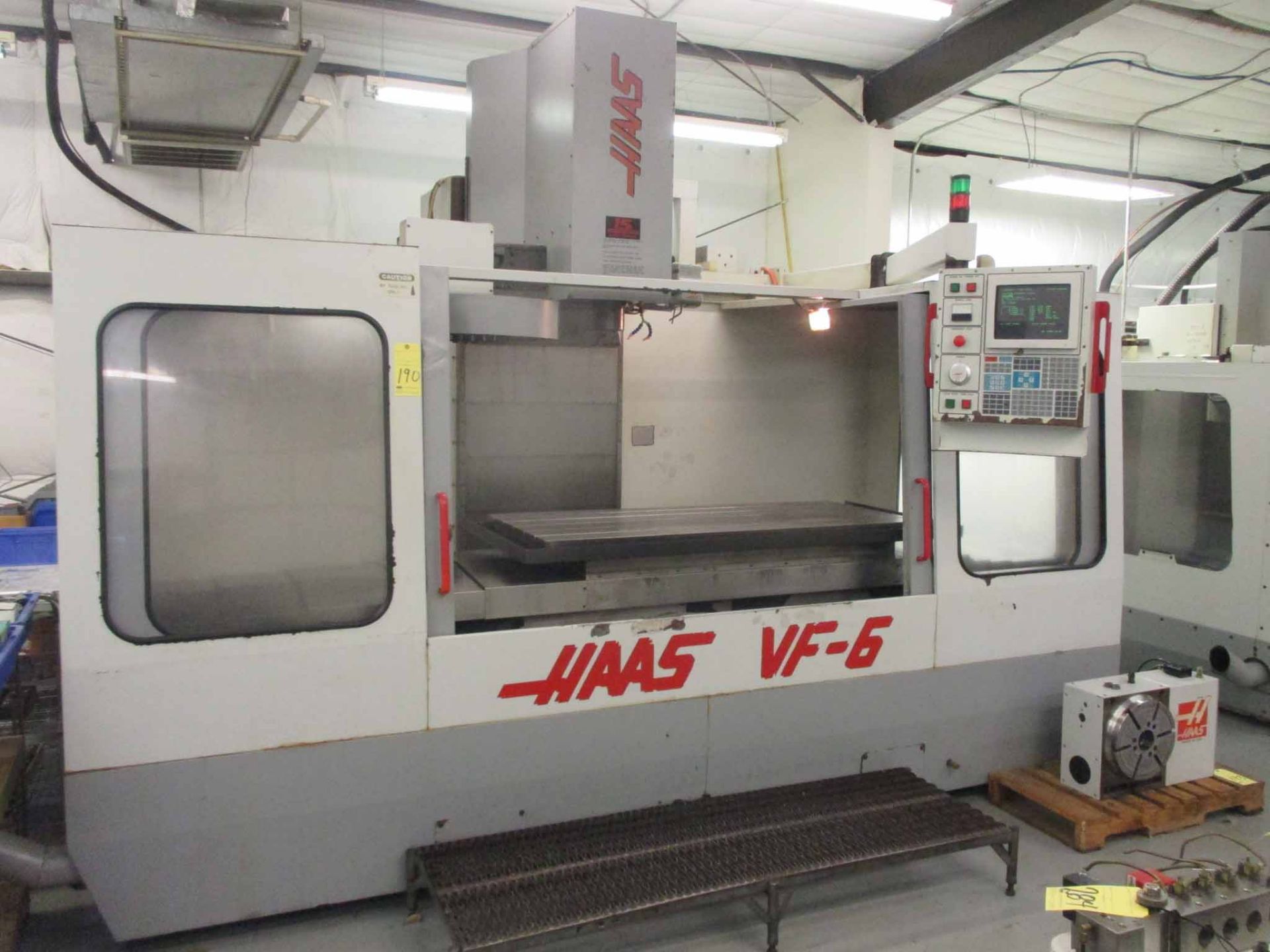 VERTICAL MACHINING CENTER, HAAS MDL. VF-6, Haas CNC control, 15 HP motor, 64" x 28" table, 64" X- - Image 2 of 6