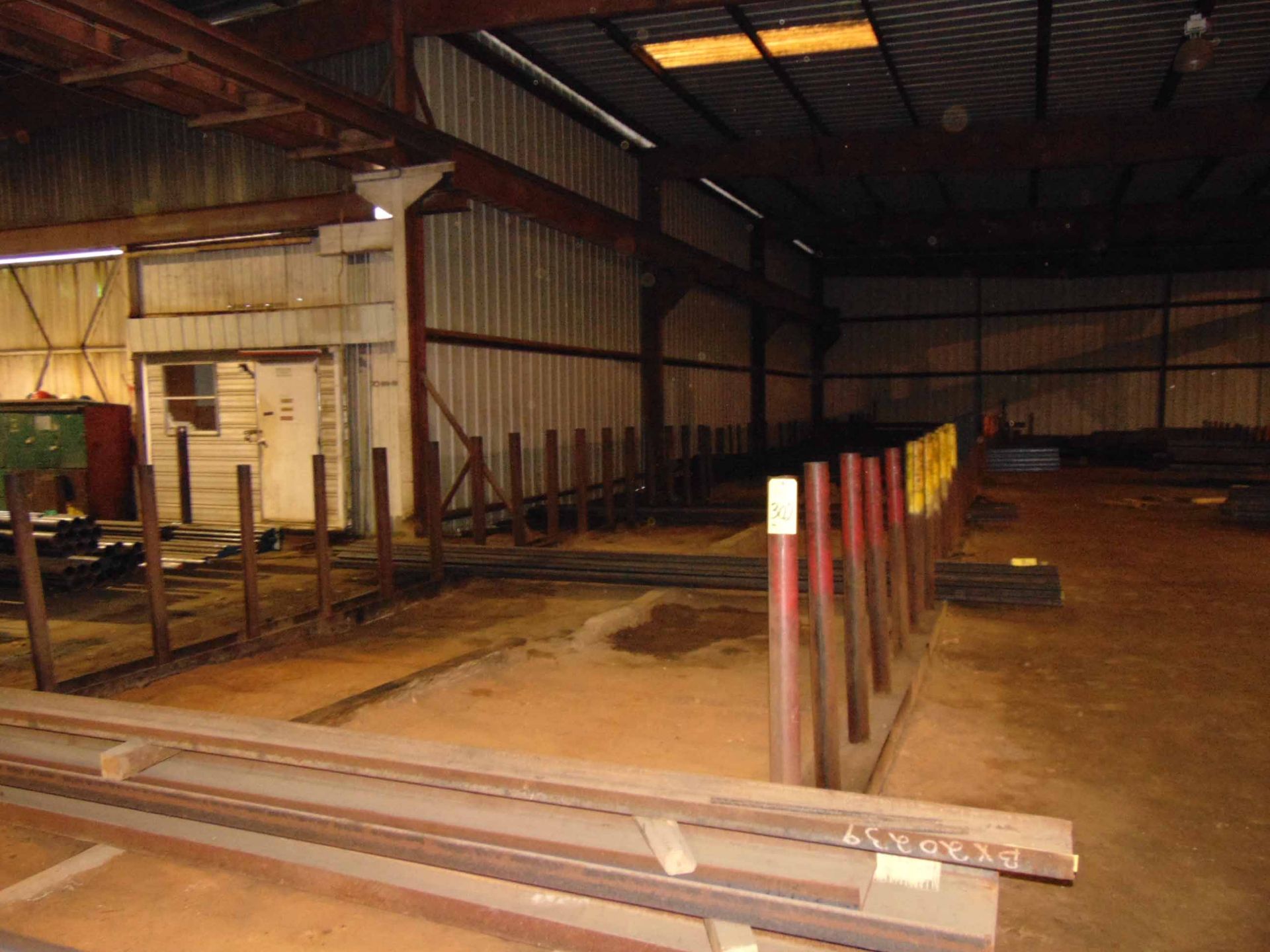 LOT OF STEEL STORAGE RACKS (in one row) (cannot be removed until contents have been taken)