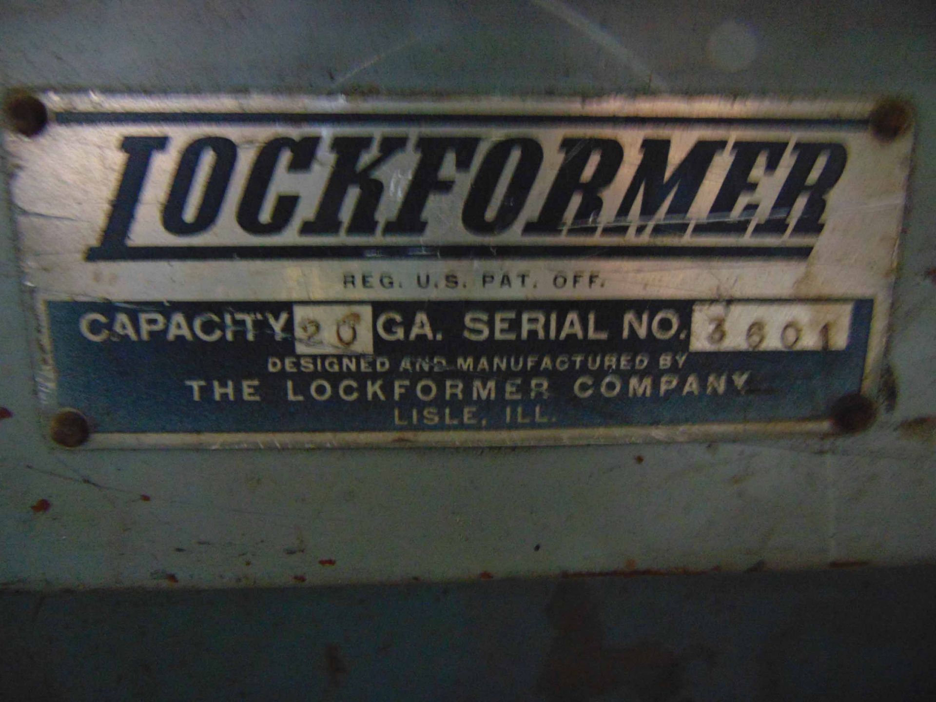 ROLLFORMER, LOCKFORMER 20 GA. PITTSBURGH MACHINE, S/N 3601 - Image 4 of 4