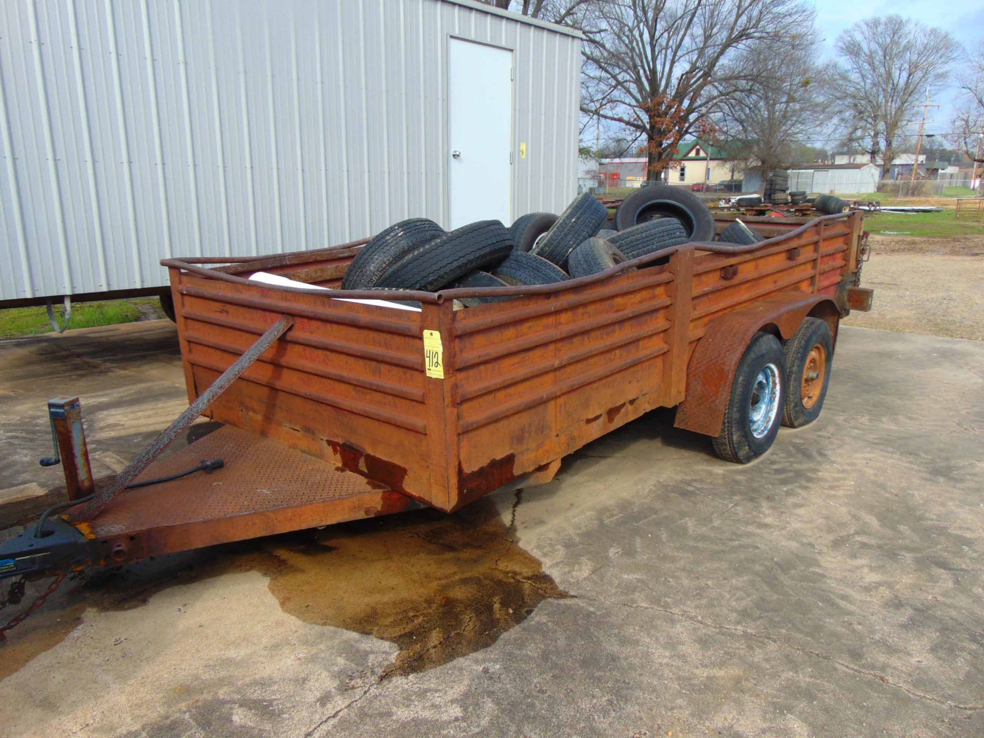 UTILITY TRAILER, 14' x 6' steel bed, tandem axle, TX License No. 866095J, VIN N.A. (cannot be