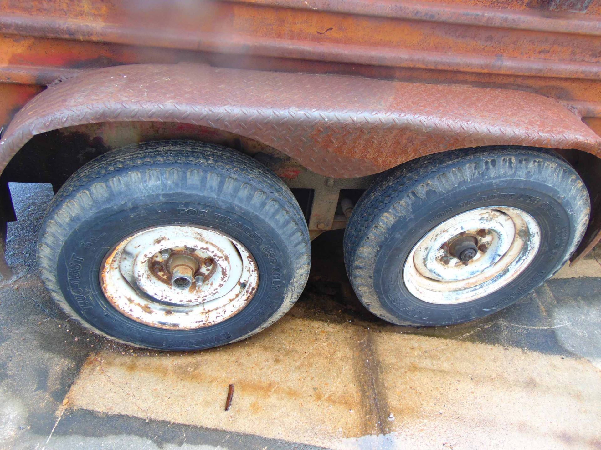 UTILITY TRAILER, 14' x 6' steel bed, tandem axle, TX License No. 866095J, VIN N.A. (cannot be - Image 4 of 6