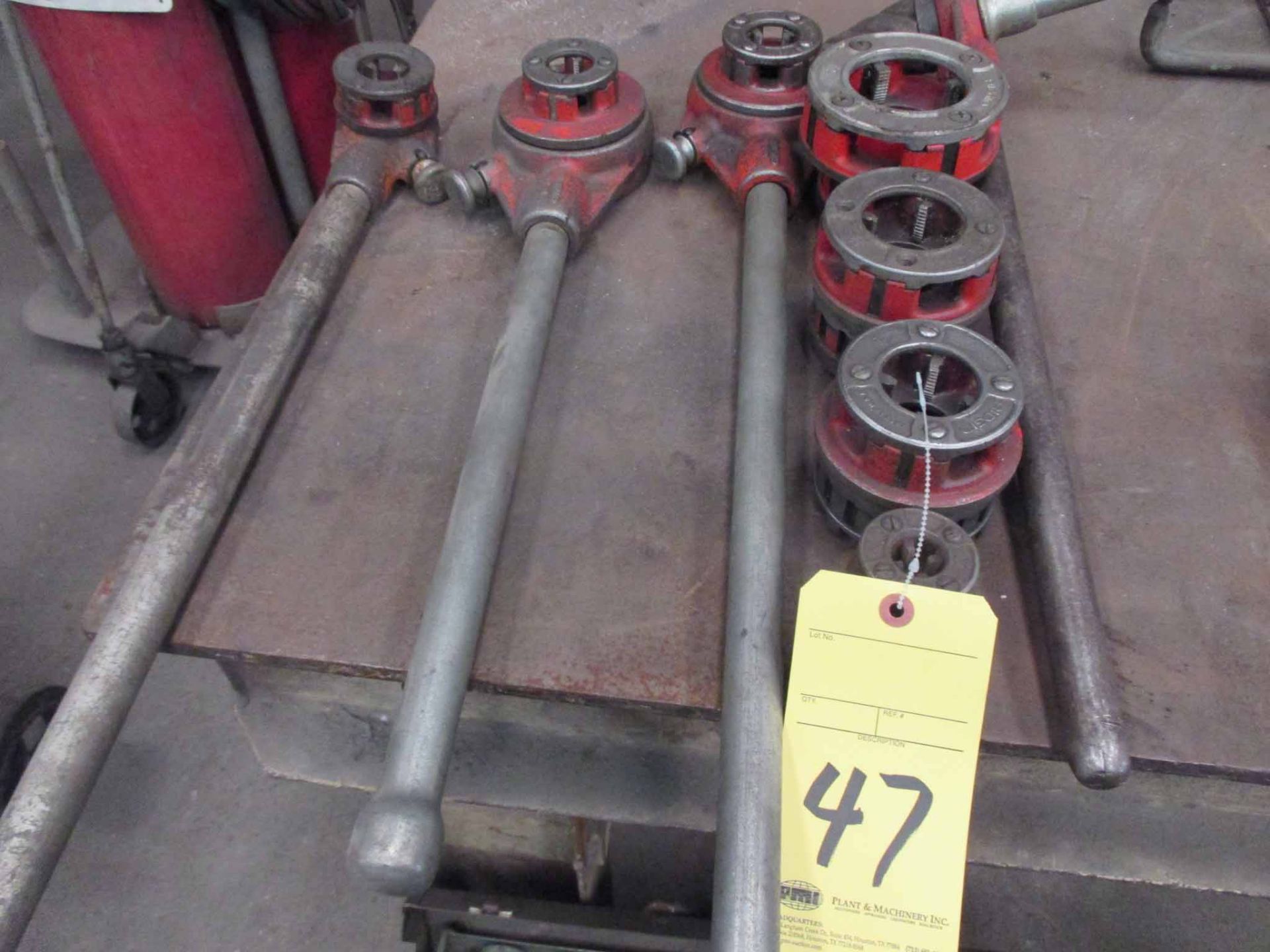 LOT OF PORTABLE PIPE THREADERS, RIDGID