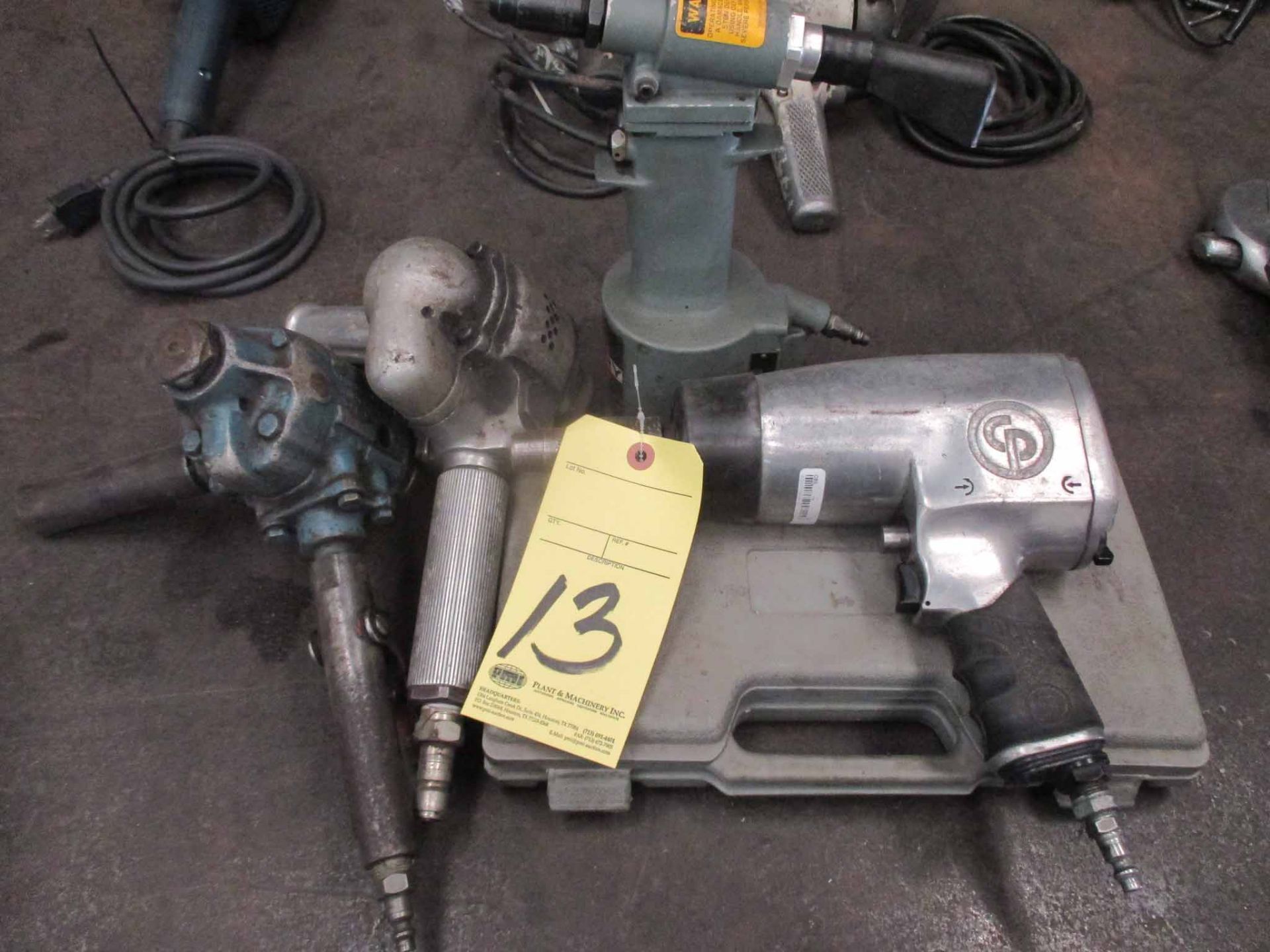 LOT CONSISTING OF: pneumatic hand tools, sanders, impact, etc.