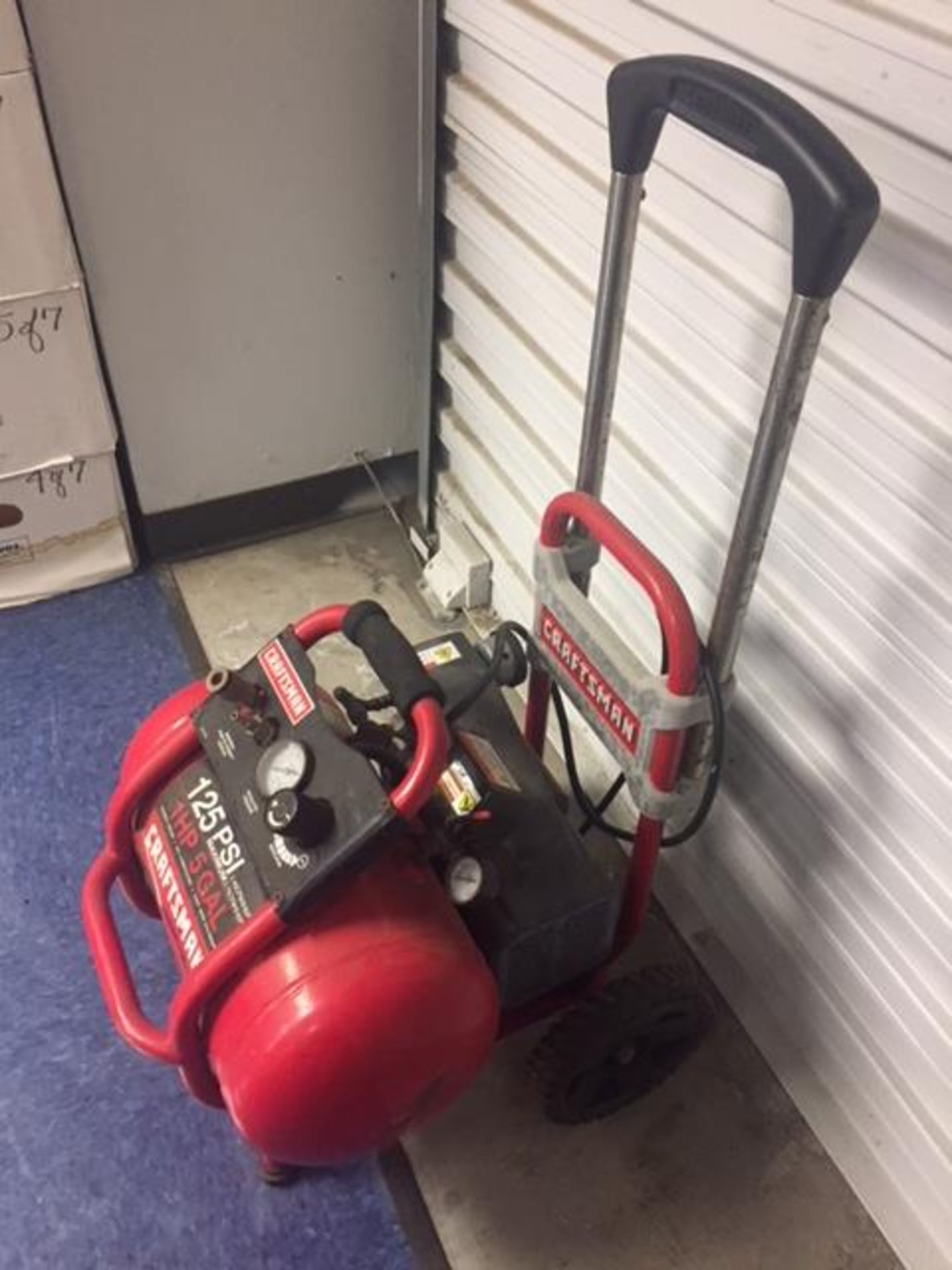 PORTABLE AIR COMPRESSOR, SEARS CRAFTSMAN, 1 HP, 5 gal., electric - Image 2 of 2