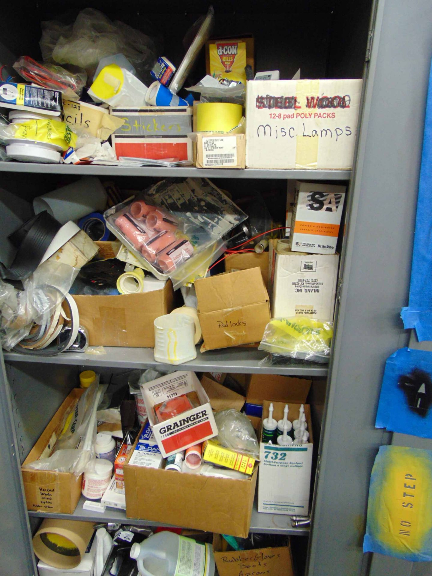 SUPPLY CABINET, 2-door, w/tape, paint supplies, etc. - Image 2 of 2