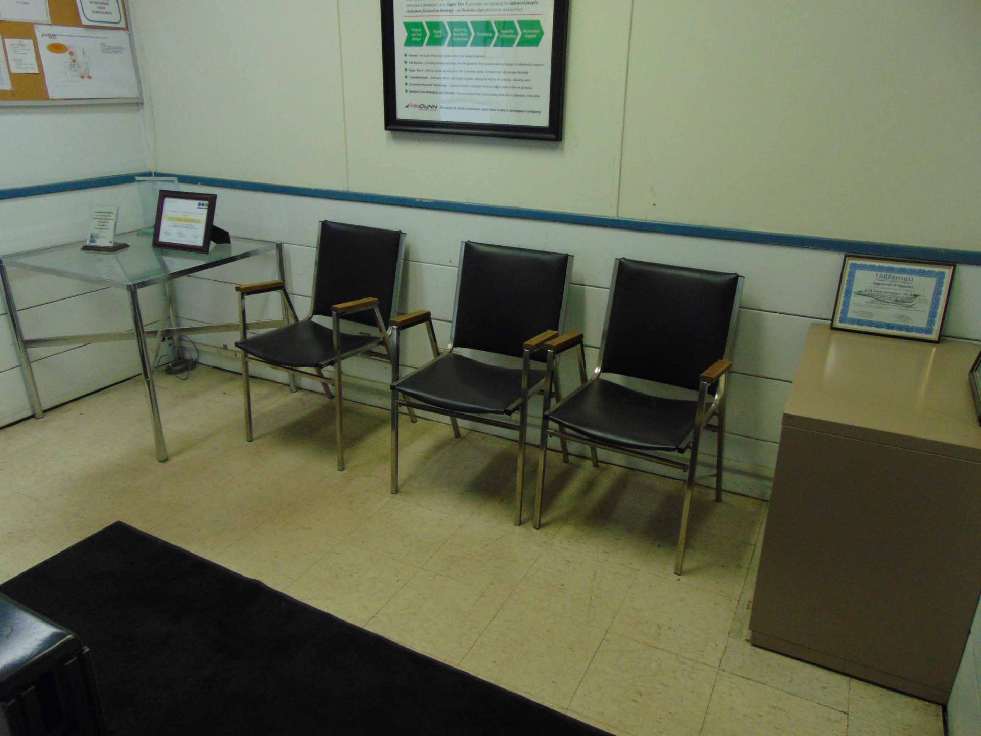 LOT CONTENTS OF OFFICE CUBICLE: (3) assorted lateral file cabinets, 2-door supply cabinet, glass - Image 3 of 4