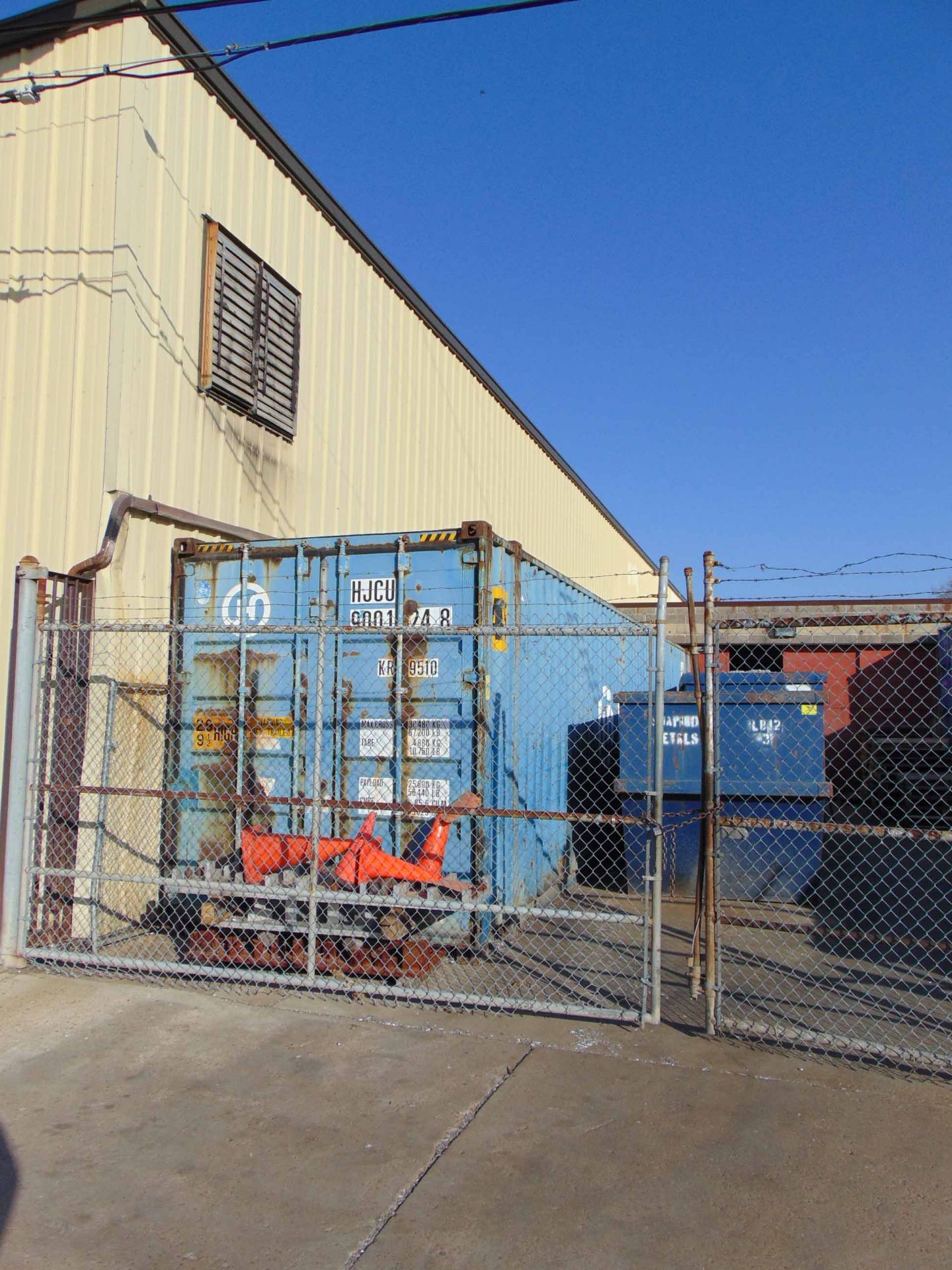 STORAGE CONTAINER, CONEX 40’ (located outside)