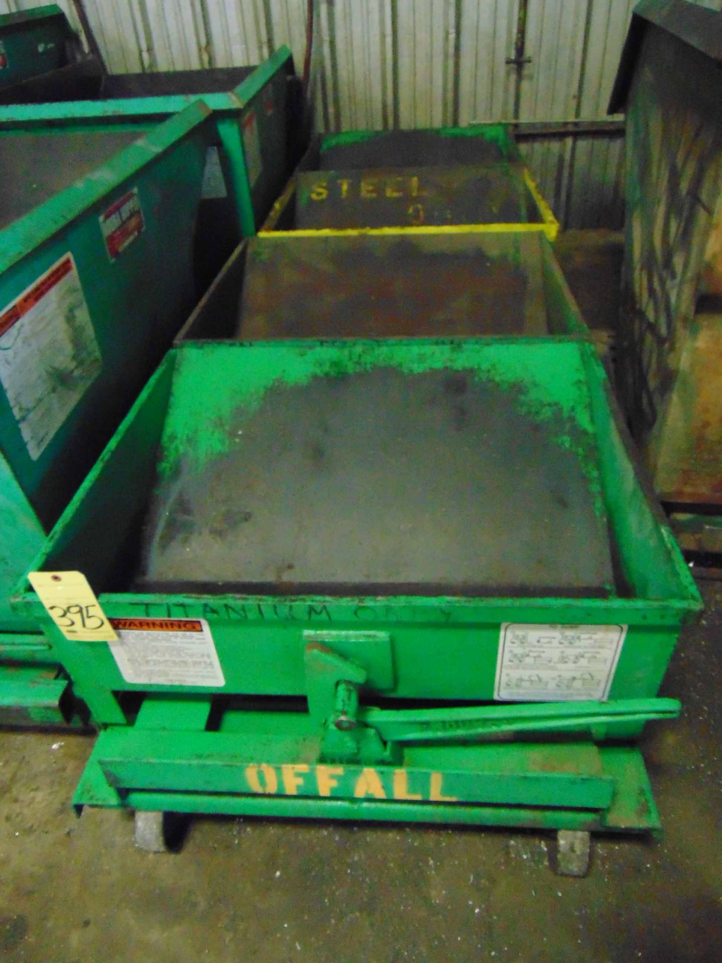 LOT OF SELF-DUMPING HOPPERS (4), ROURA, 1/4 cu. Yd., w/casters