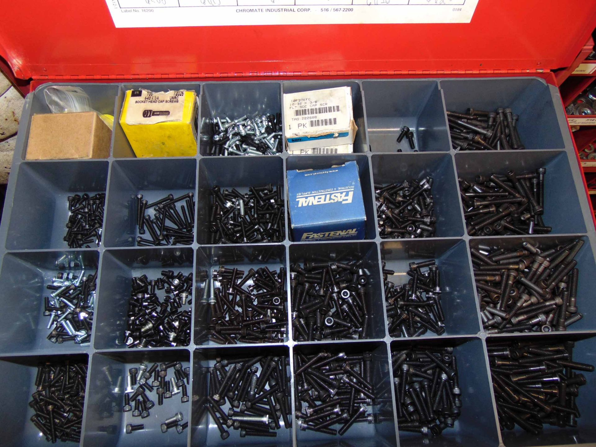 LOT OF PARTS BINS, w/assorted fasteners - Image 2 of 8