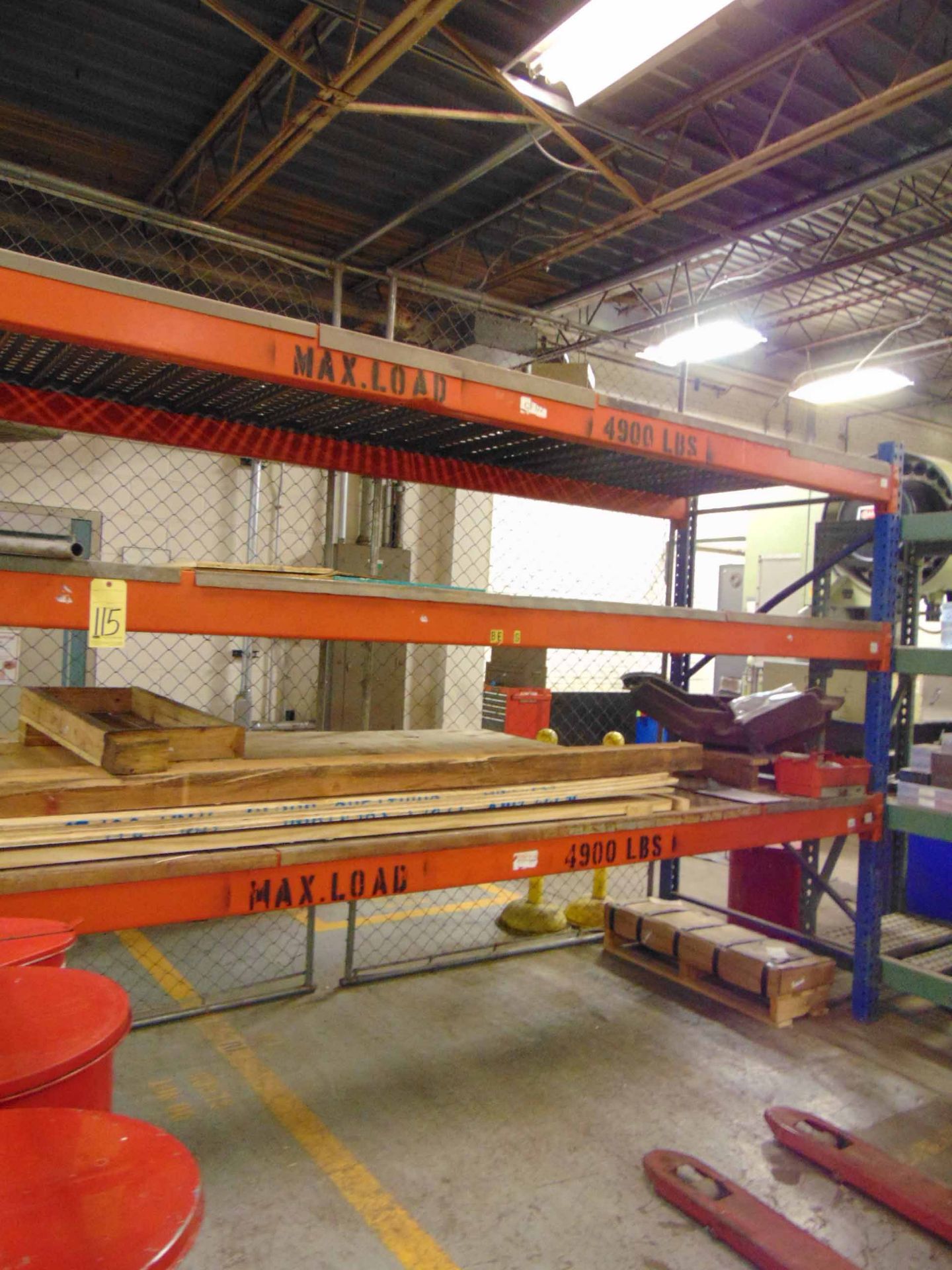 LOT OF PALLET RACK SECTIONS (3), assorted