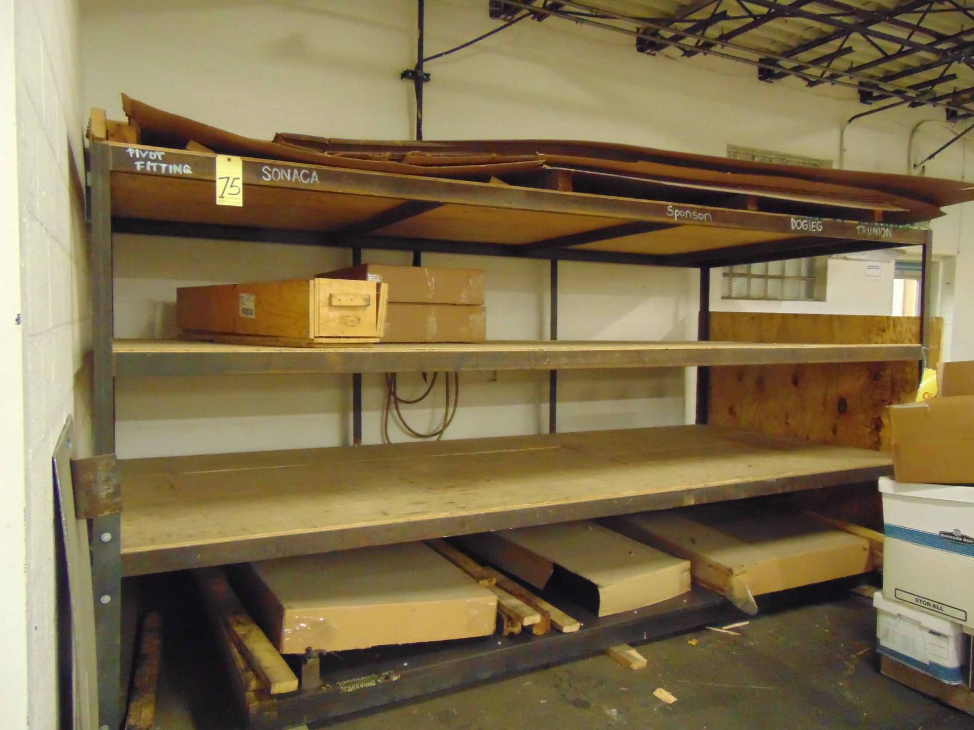 STEEL RACK, 160"L. x 68"W. x 76" ht. (contents not included)