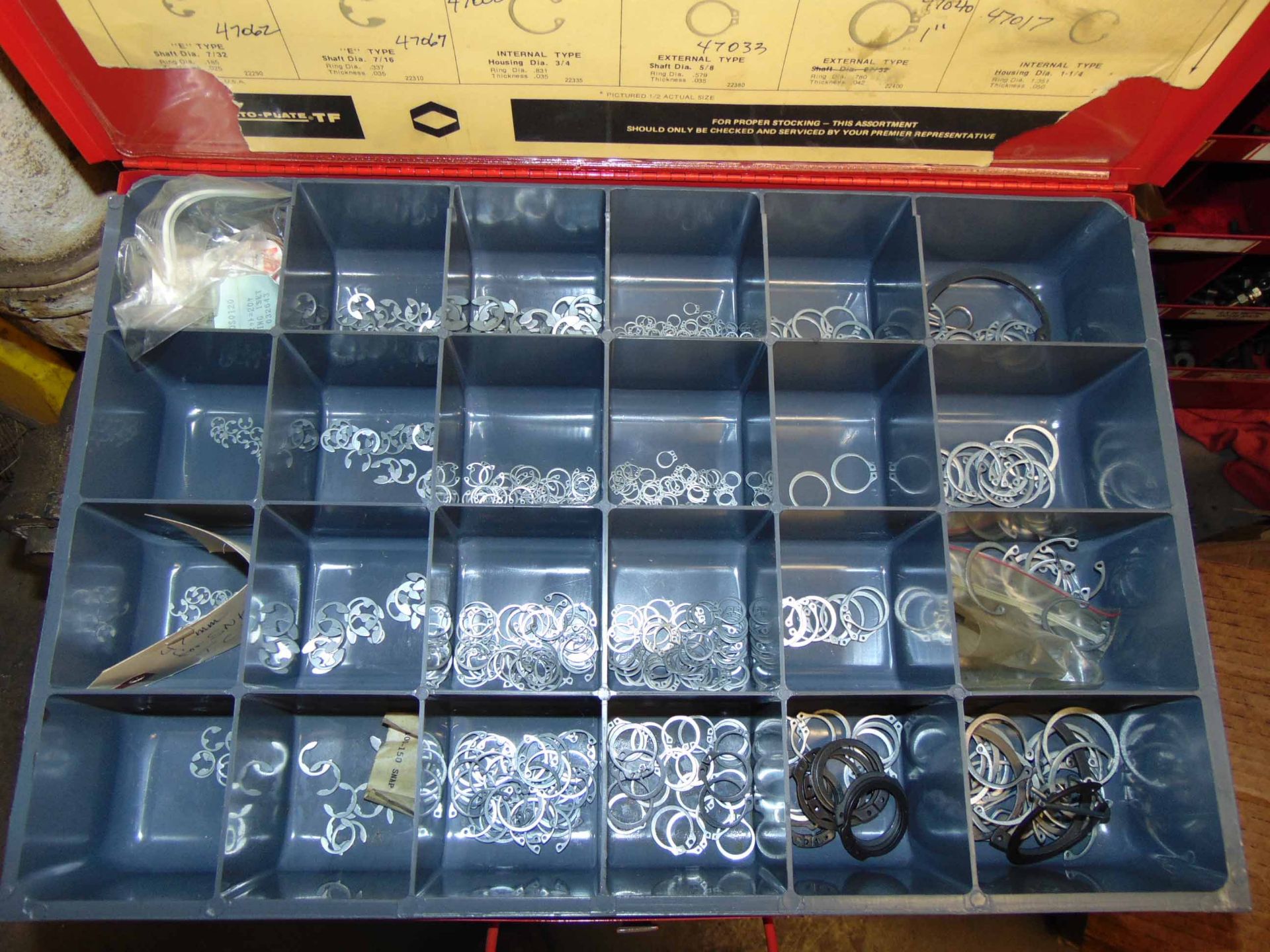 LOT OF PARTS BINS, w/assorted fasteners - Image 7 of 8
