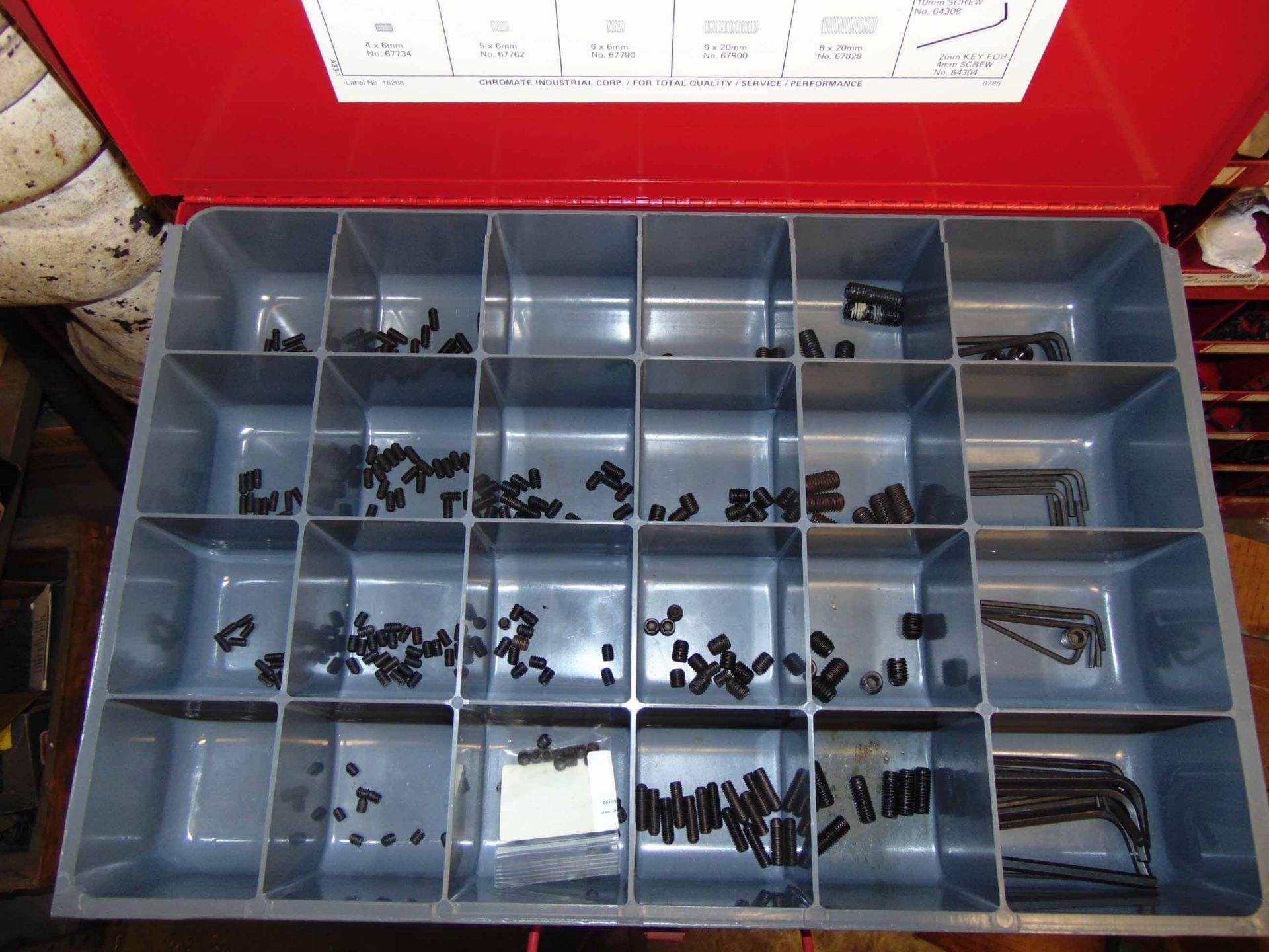 LOT OF PARTS BINS, w/assorted fasteners - Image 3 of 8