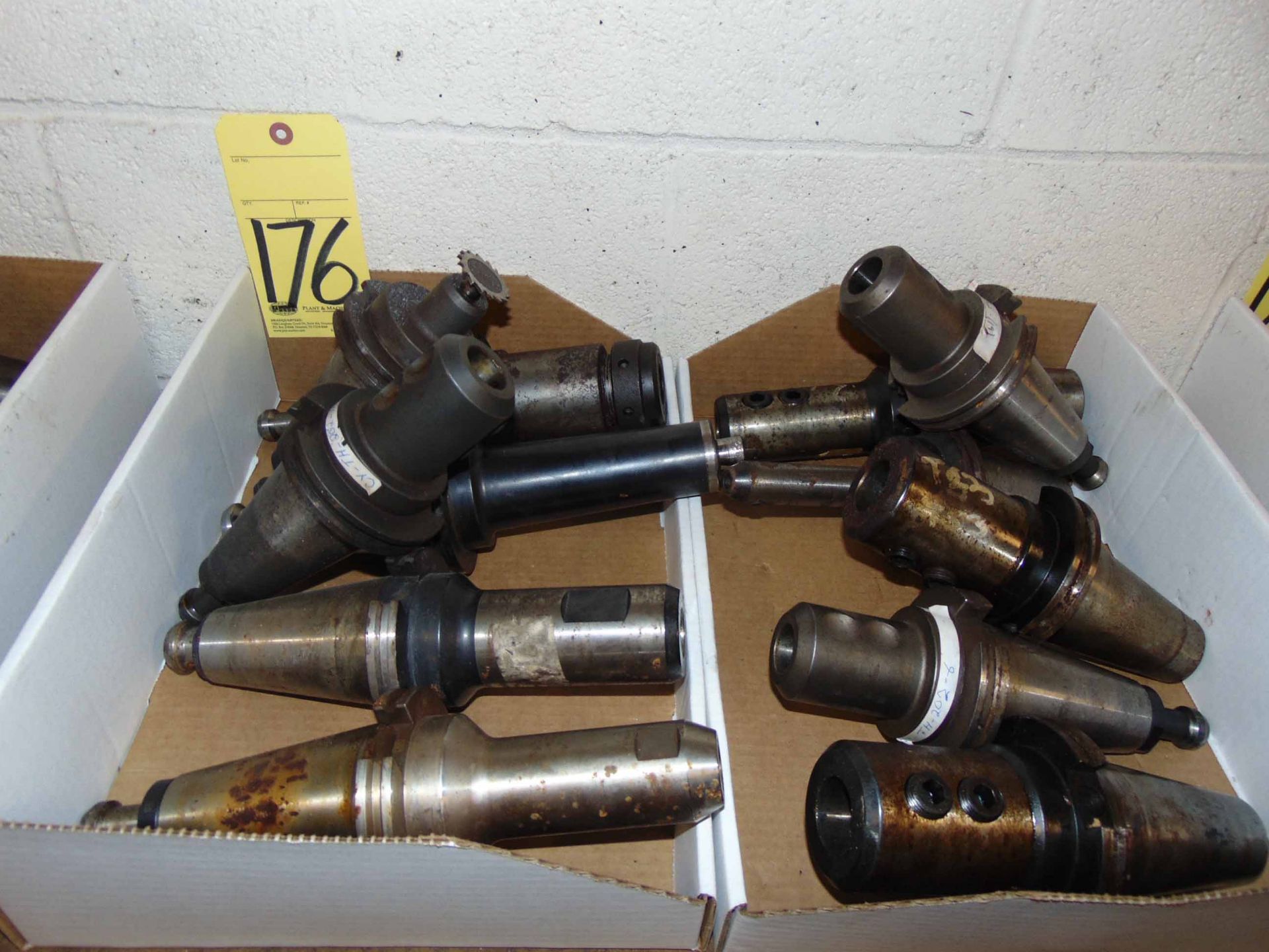 LOT OF TOOLHOLDERS (12), CAT-50 (in two boxes)