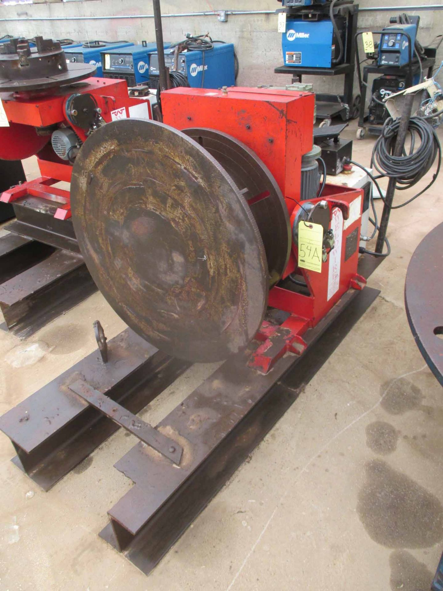 WELDING POSITIONER, WELDWIRE 1,500 LB. CAP., 3-jaw chuck, S/N 10821