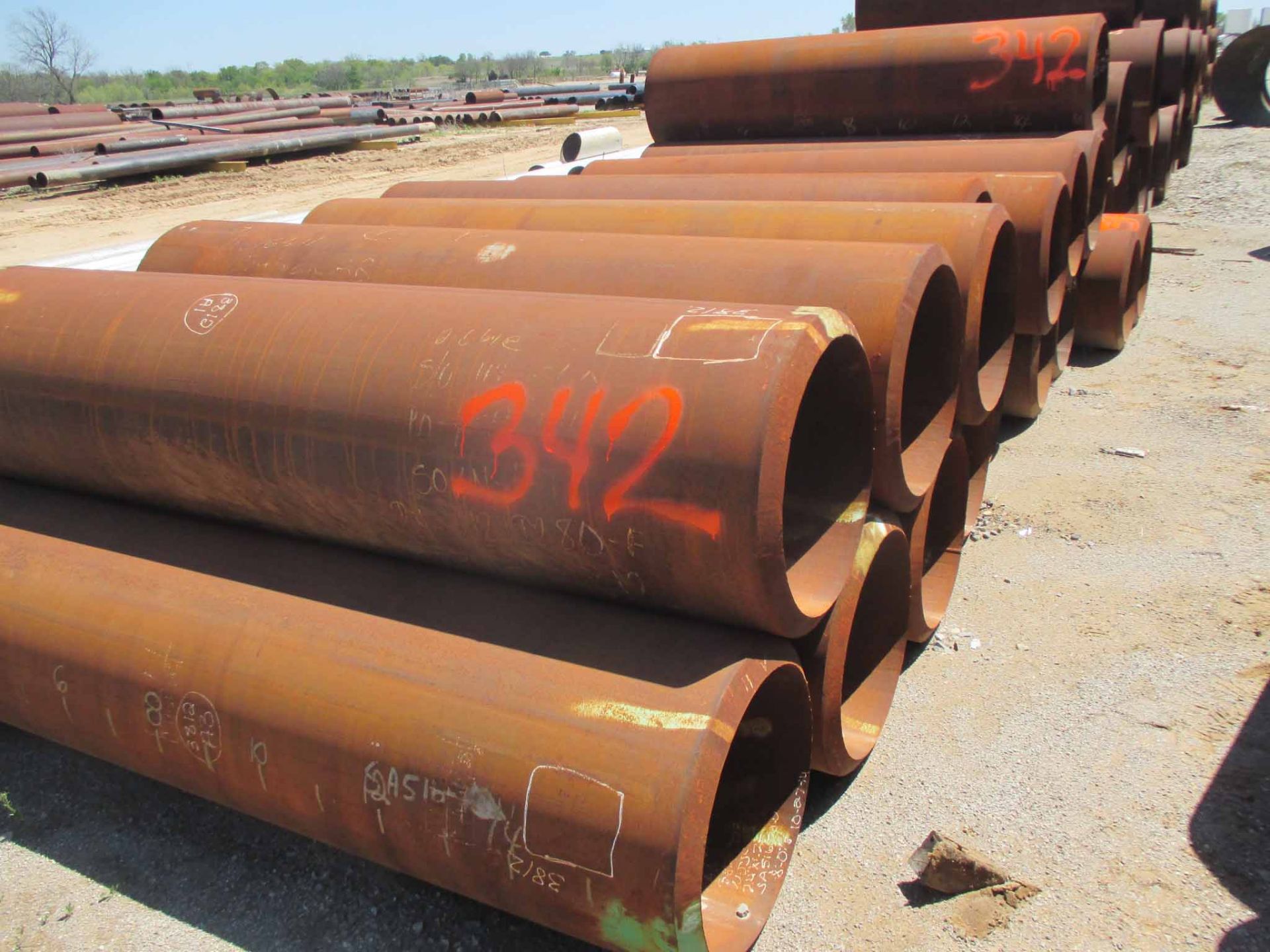 LOT CONSISTING OF: APPROX. (18) SHELL,LONG SEAM WELDED,24" O.D. X 96" LG X 1-3/4" THK,END PREP: