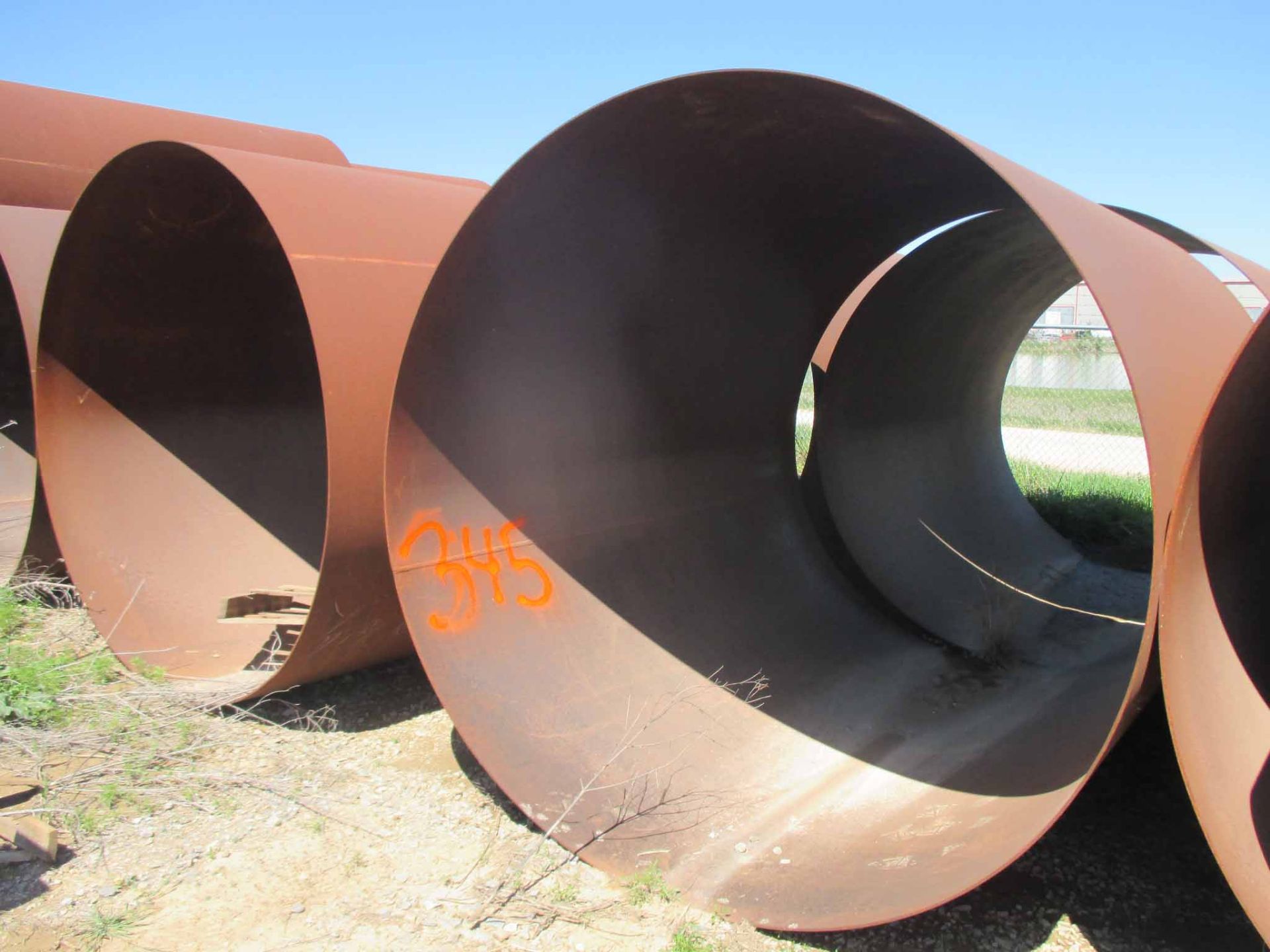 LOT OF APPROX. (123') SHELL,ROLLED,96" X 5/16" THK,END PREP: BEVEL O/S 30 DEG.,SA-36 (Loading