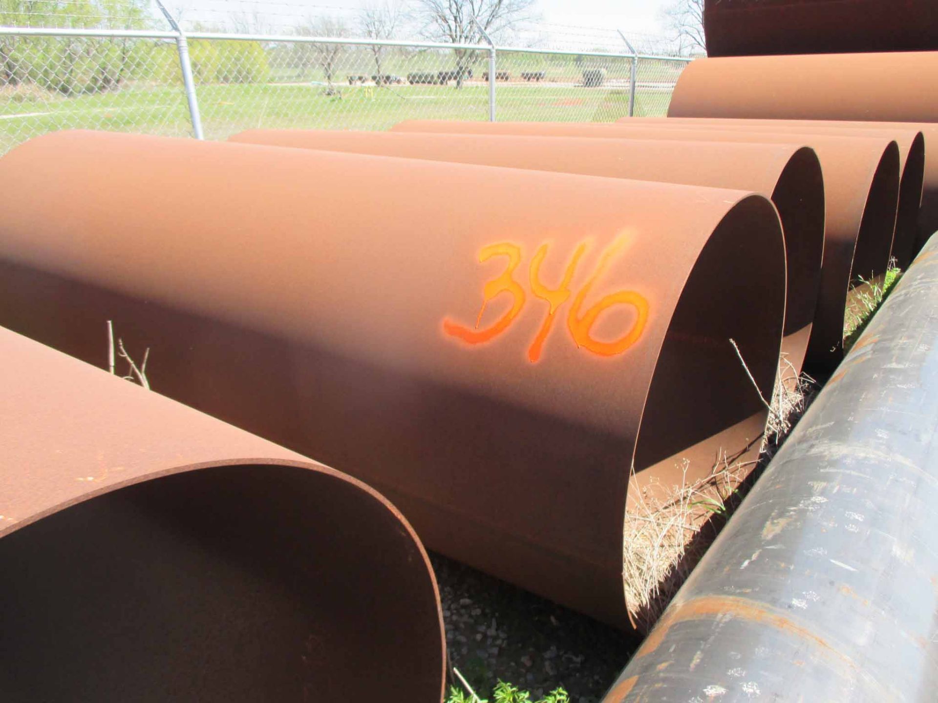 LOT OF APPROX. (215') SHELL,ROLLED,48" X 5/16" THK,END PREP: BEVEL O/S 30 DEG.,SA-36 (Loading