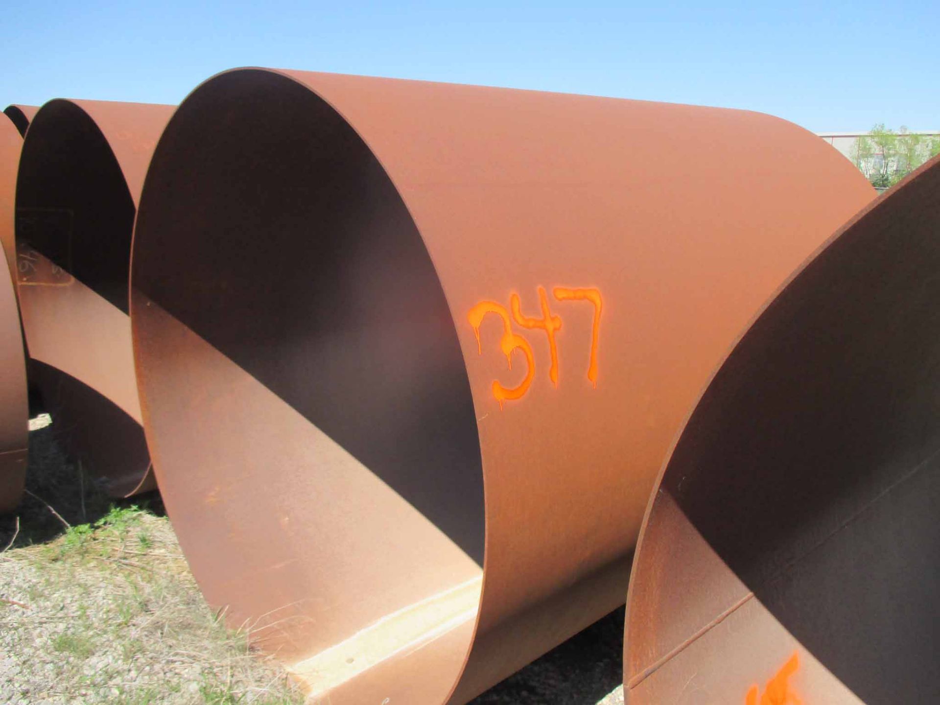 LOT OF APPROX. (50') SHELL,ROLLED,96" X 3/8" THK,END PREP: BEVEL O/S 30 DEG.,SA-36 (Loading Charge