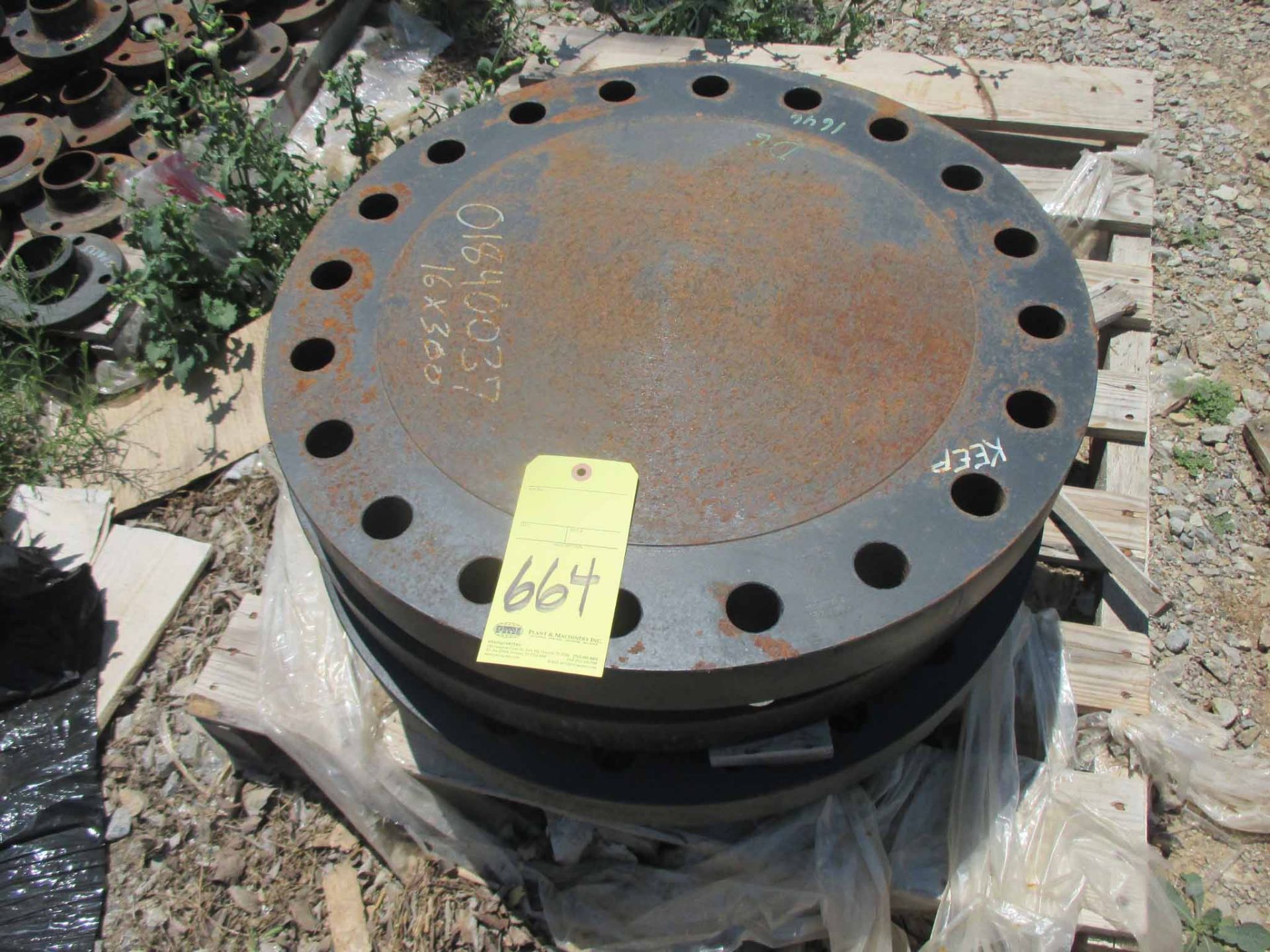LOT OF APPROX. (5) FLANGE BLIND,RF,16"-300#,SA-105,ASME B16.5 (Loading Charge is $20)