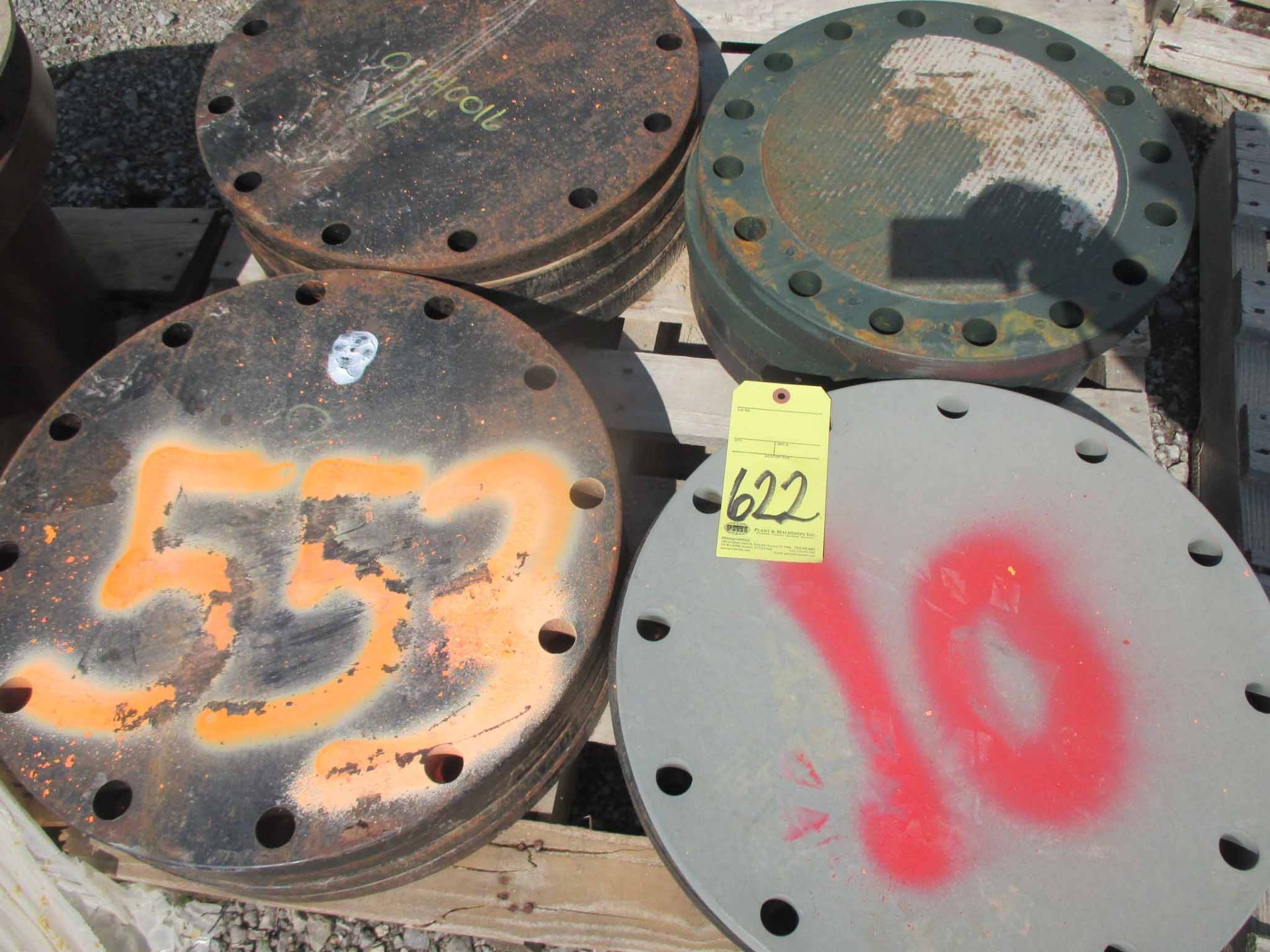 LOT CONSISTING OF: APPROX. (4) FLANGE BLIND,RF,10"-300#,SA-105,ASME B16.5; APPROX. (5) 12"/50