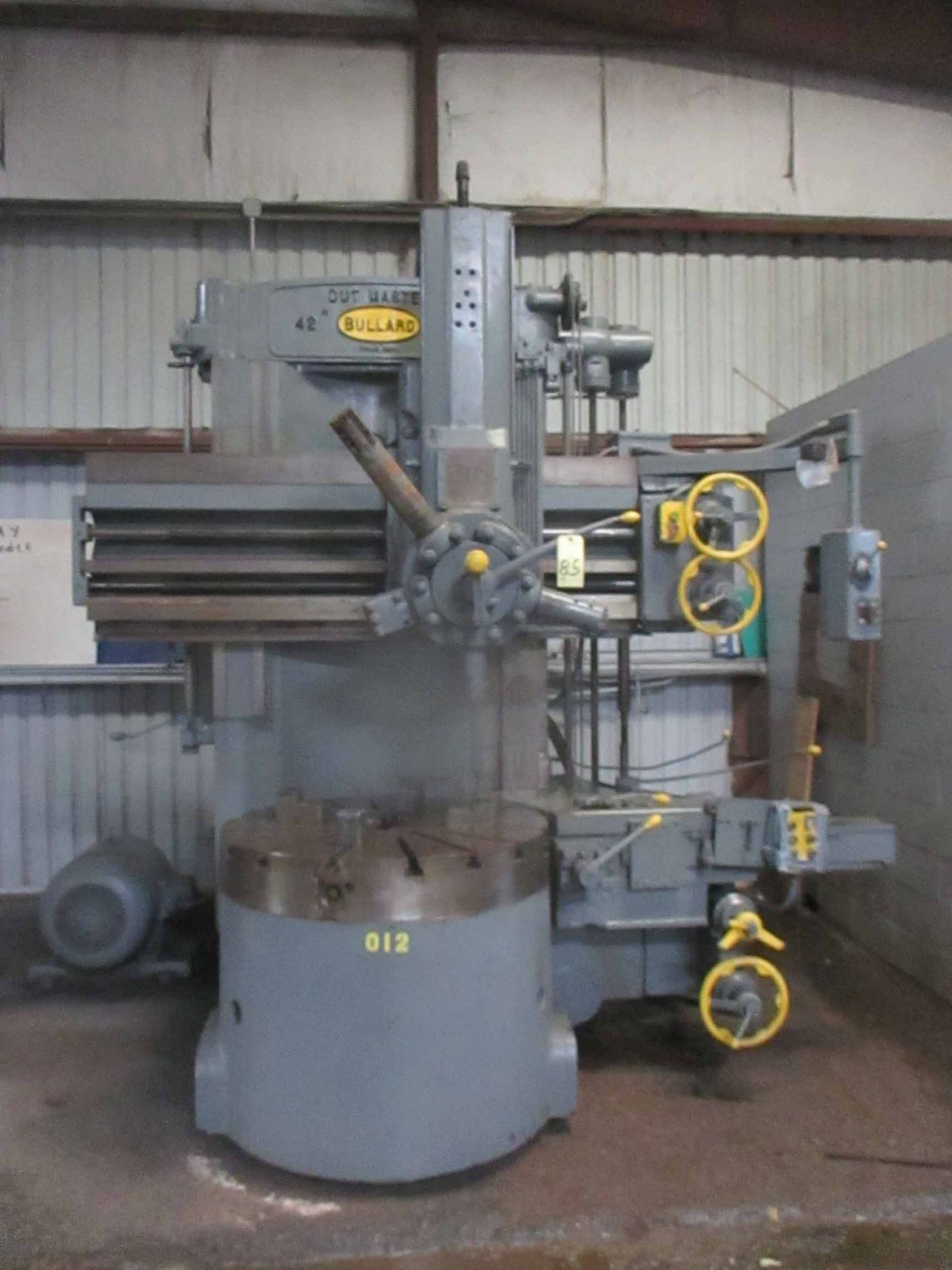 VERTICAL TURRET LATHE, BULLARD 42" CUTMASTER, 42" dia. 4-jaw table, 54" sw. past column, 47" sw.