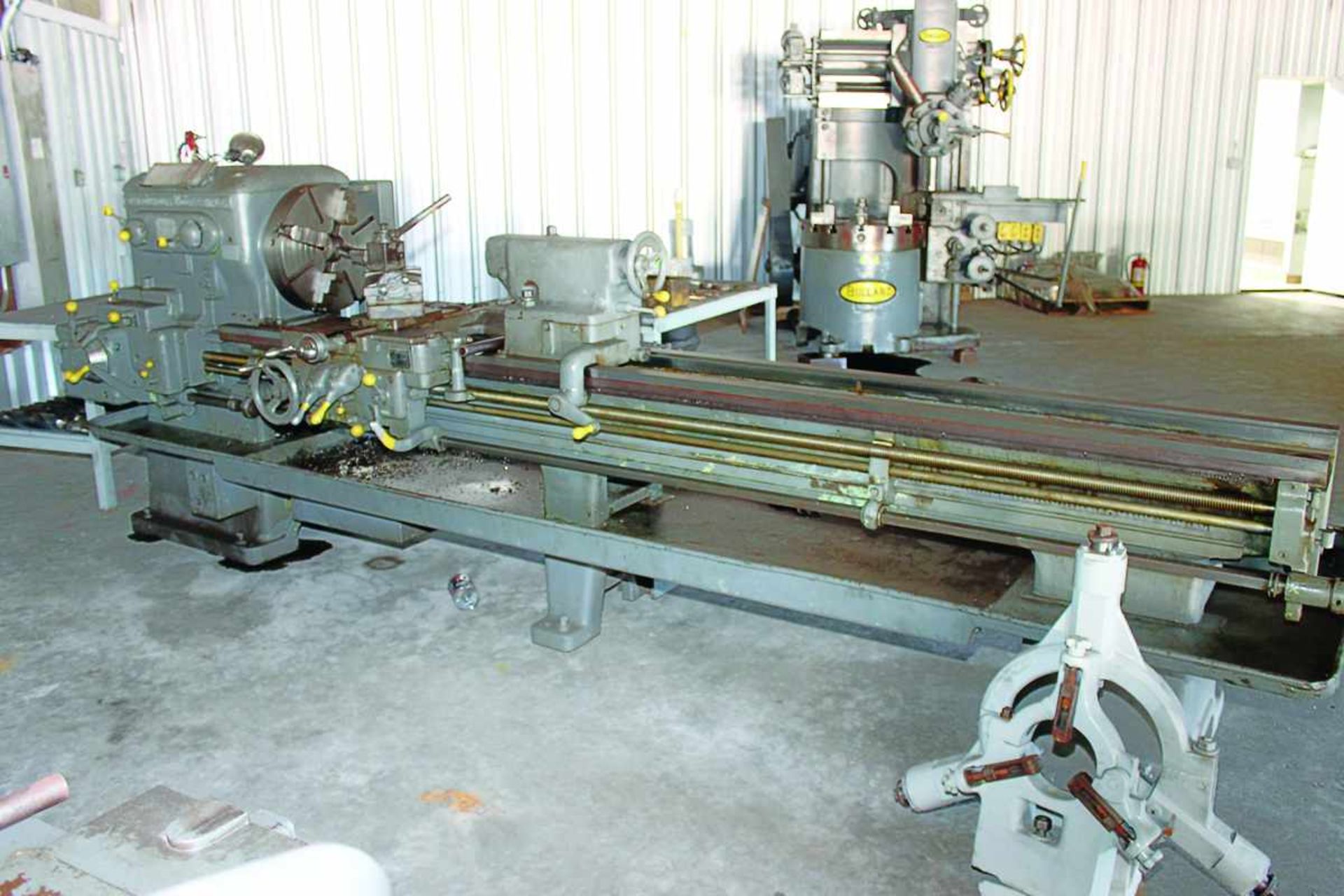 ENGINE LATHE, LODGE & SHIPLEY 20" X 102", 2" spdl. hole, 22" actual swing, 18"dia. 4-jaw chuck,