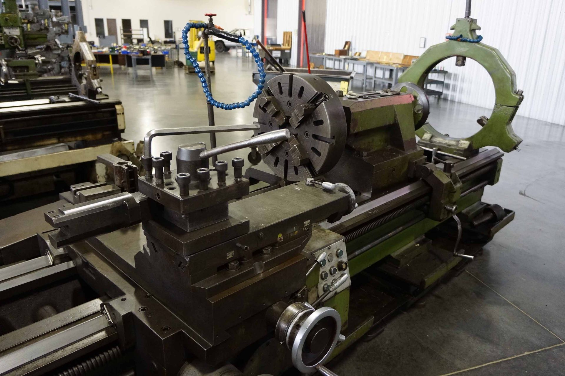 ENGINE LATHE, POREBA 31" X 157" MDL. TTK-80A/4M, 32" dia. 4-jaw chuck, taper attach., 12' bed, 3" - Image 3 of 3