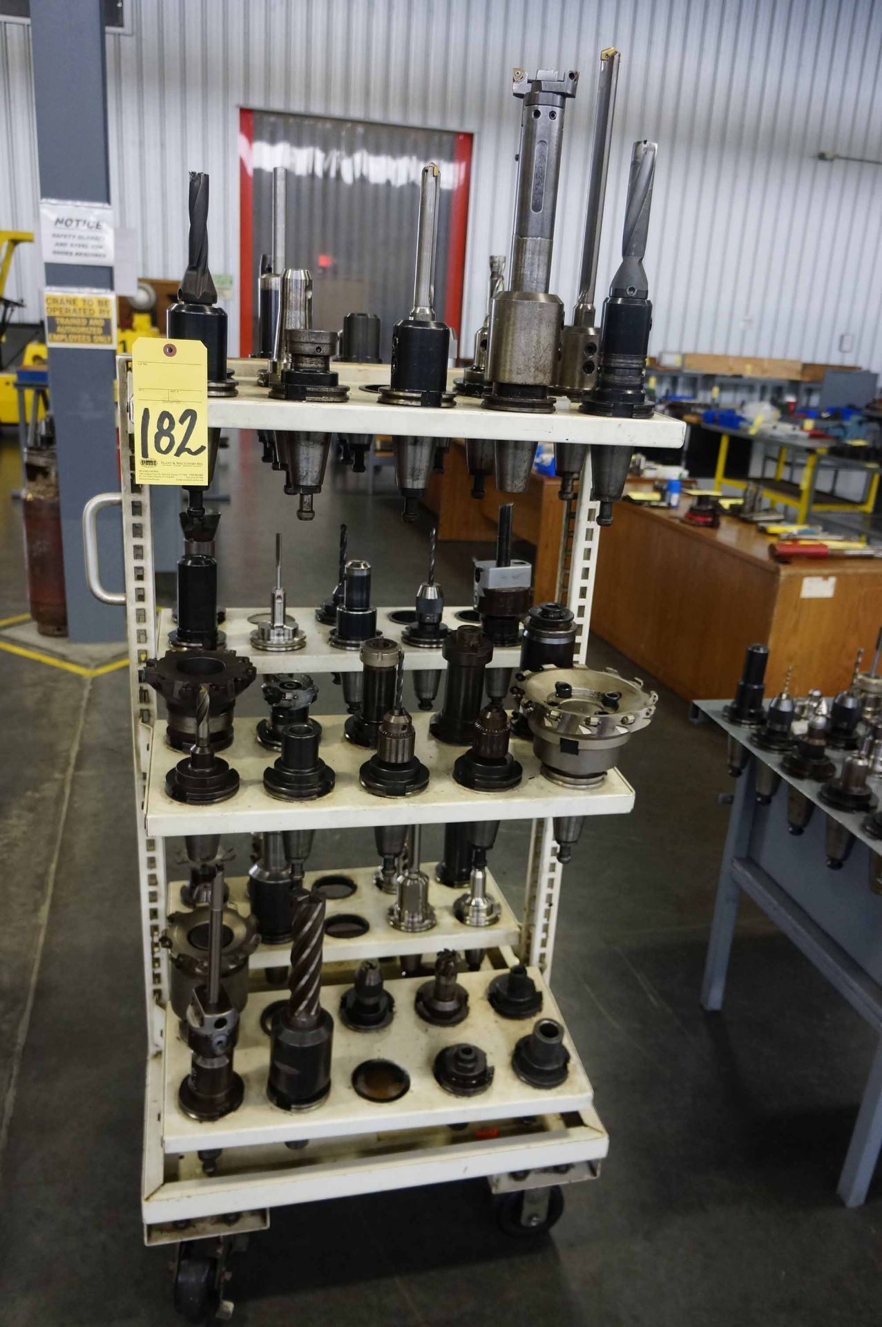 LOT OF CAT-50 TOOLING, on roller cart