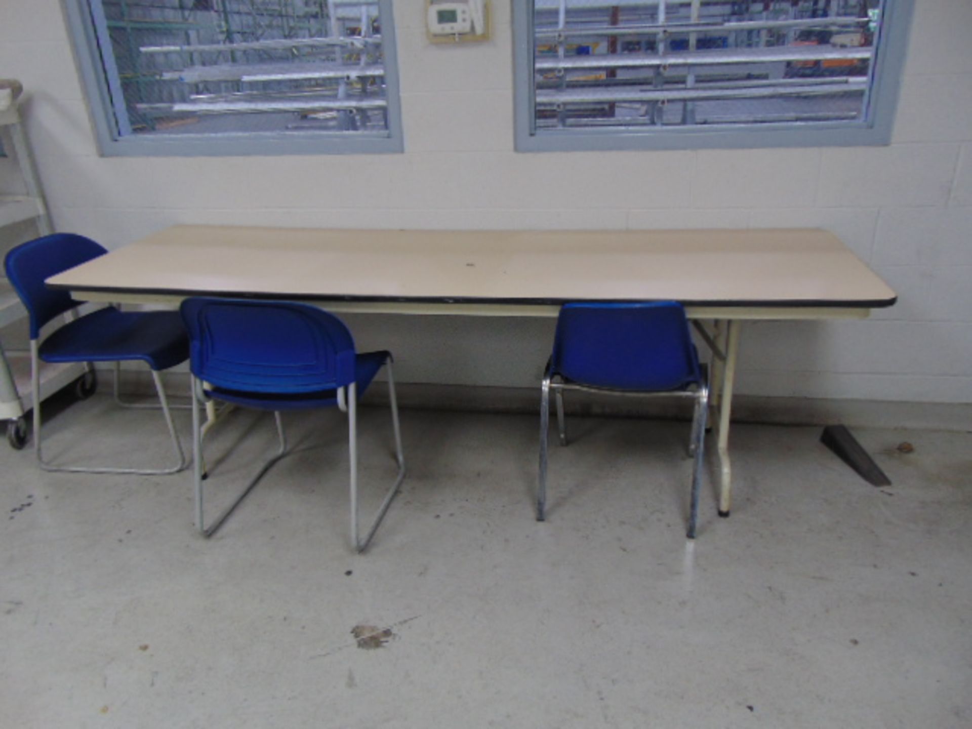 LOT CONSISTING OF: (2) folding leg tables & (7) chairs - Image 2 of 2