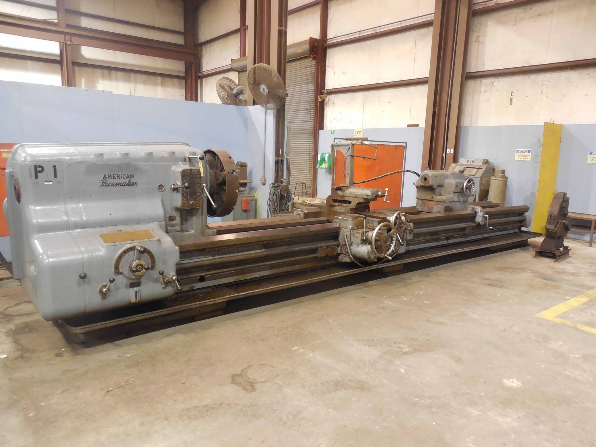 ENGINE LATHE, AMERICAN 42" X 204" PACEMAKER, approx. 28" swing over cross slide, 2-3/4" spdl.